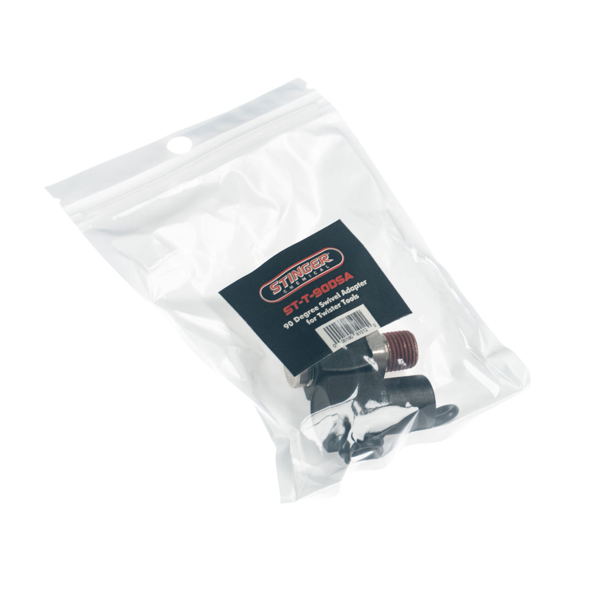 Stinger Twister 90 degree swivel adapter ST-T-90DSA in its packaged bag with label