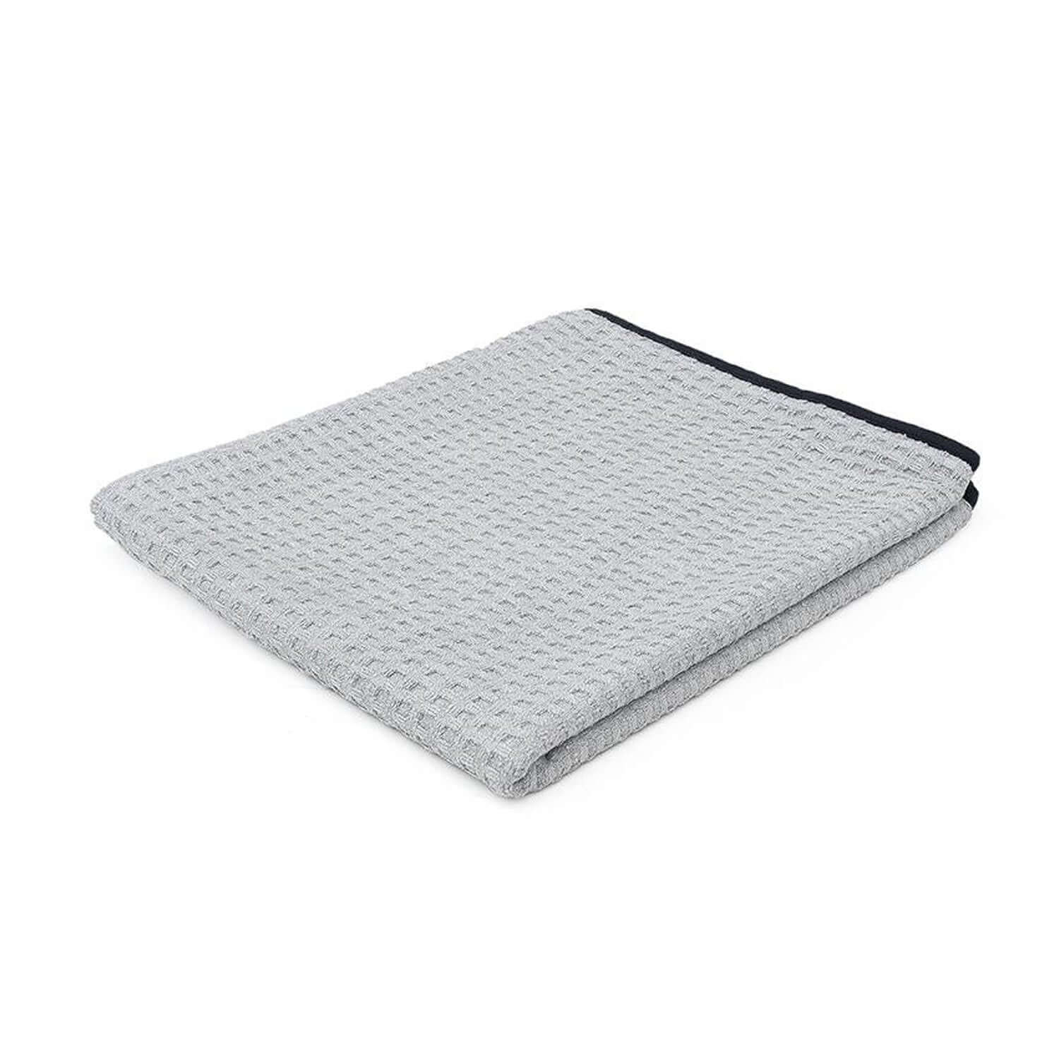large grey waffle drying towel
