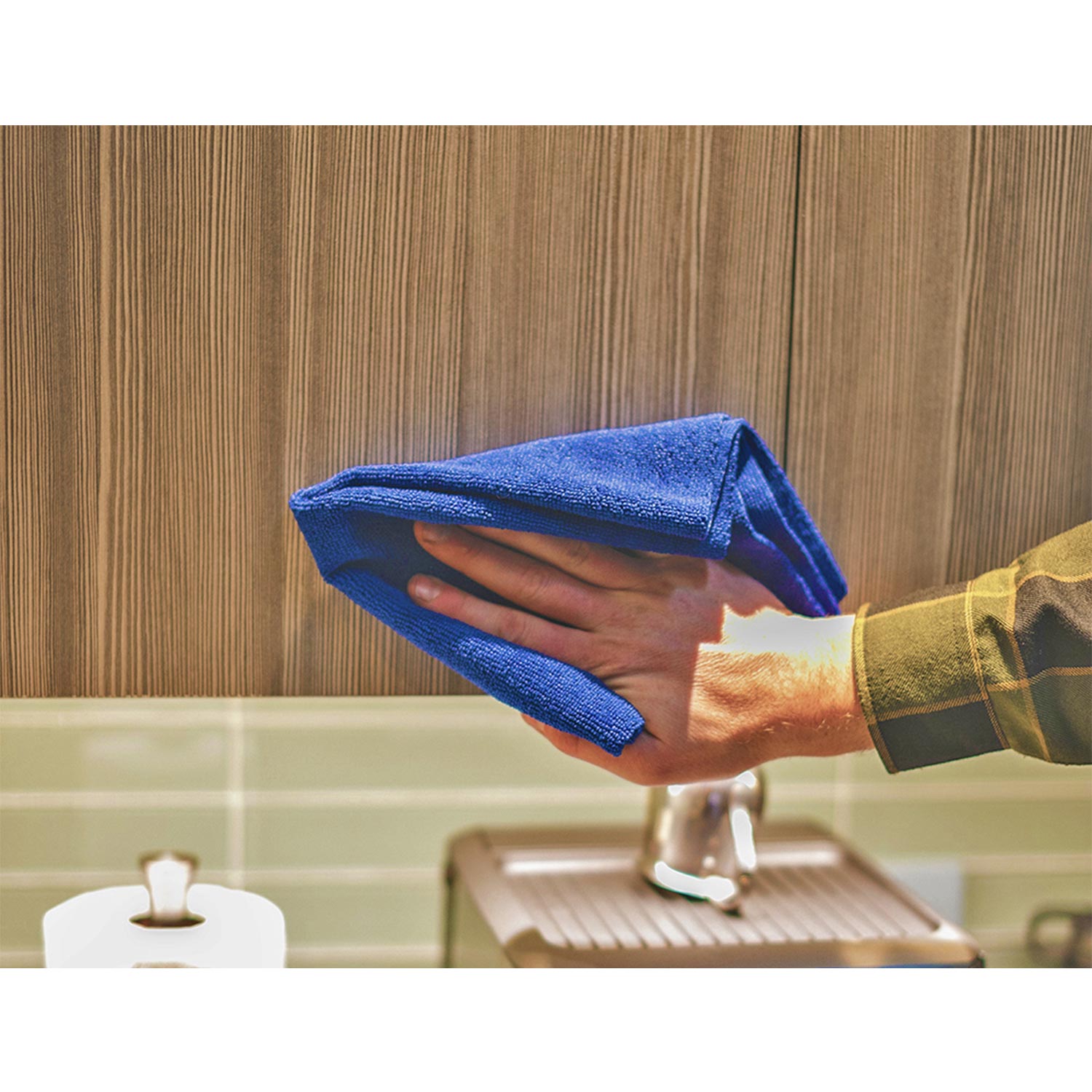 Blue Edgeless Towel Home Use