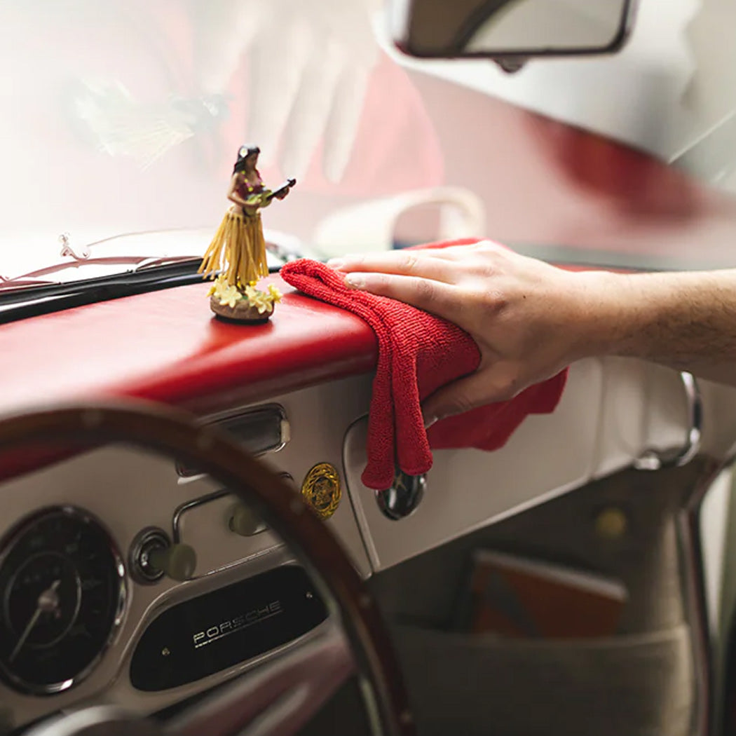 Red Interior Car Detailing Towel