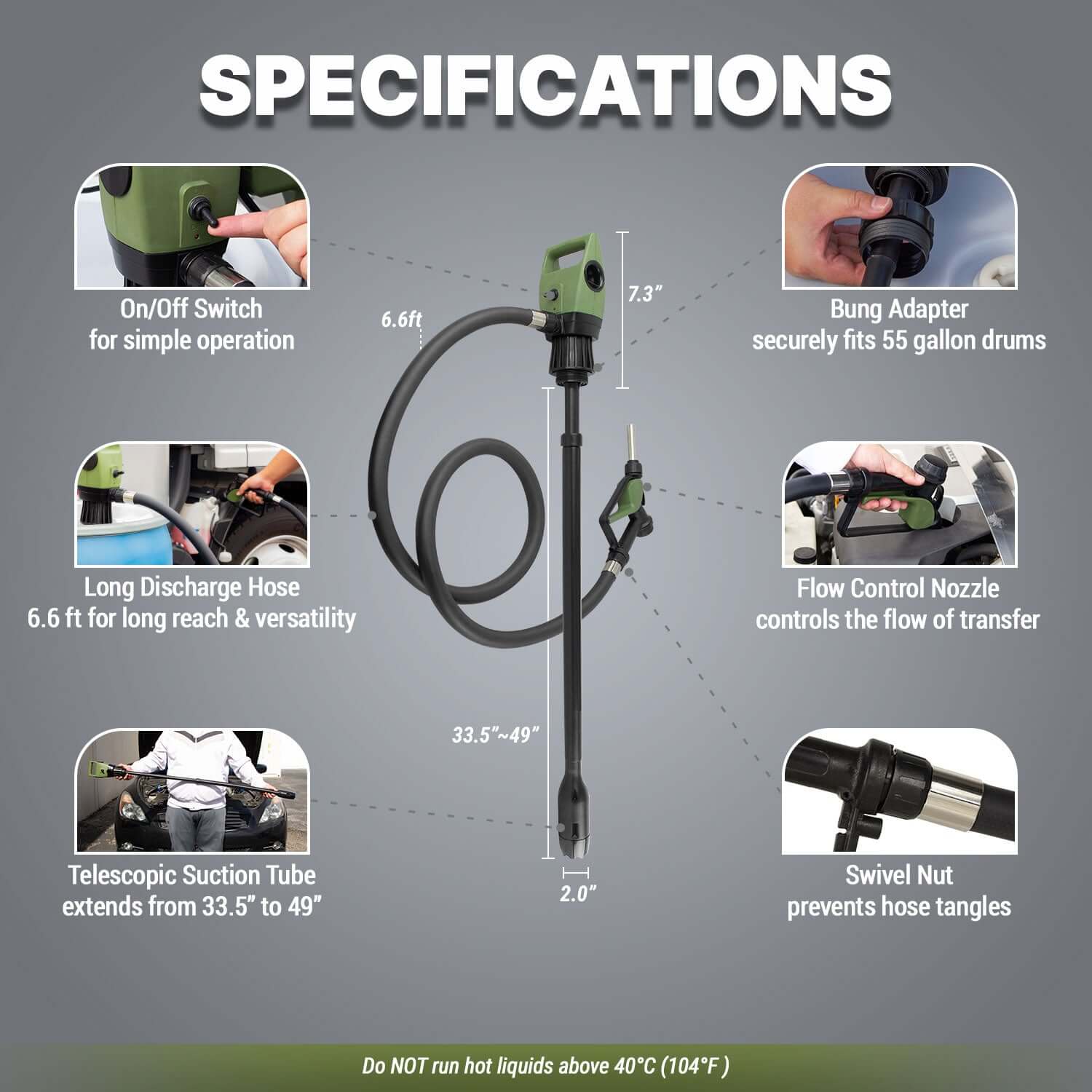 Drum Pump Specifications