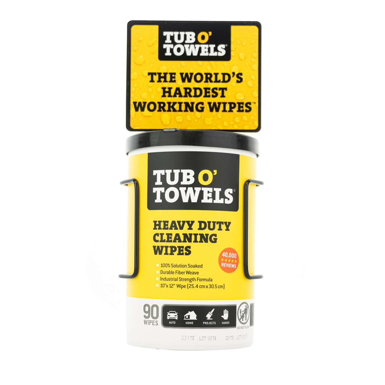 bracket holder with tub o towels container