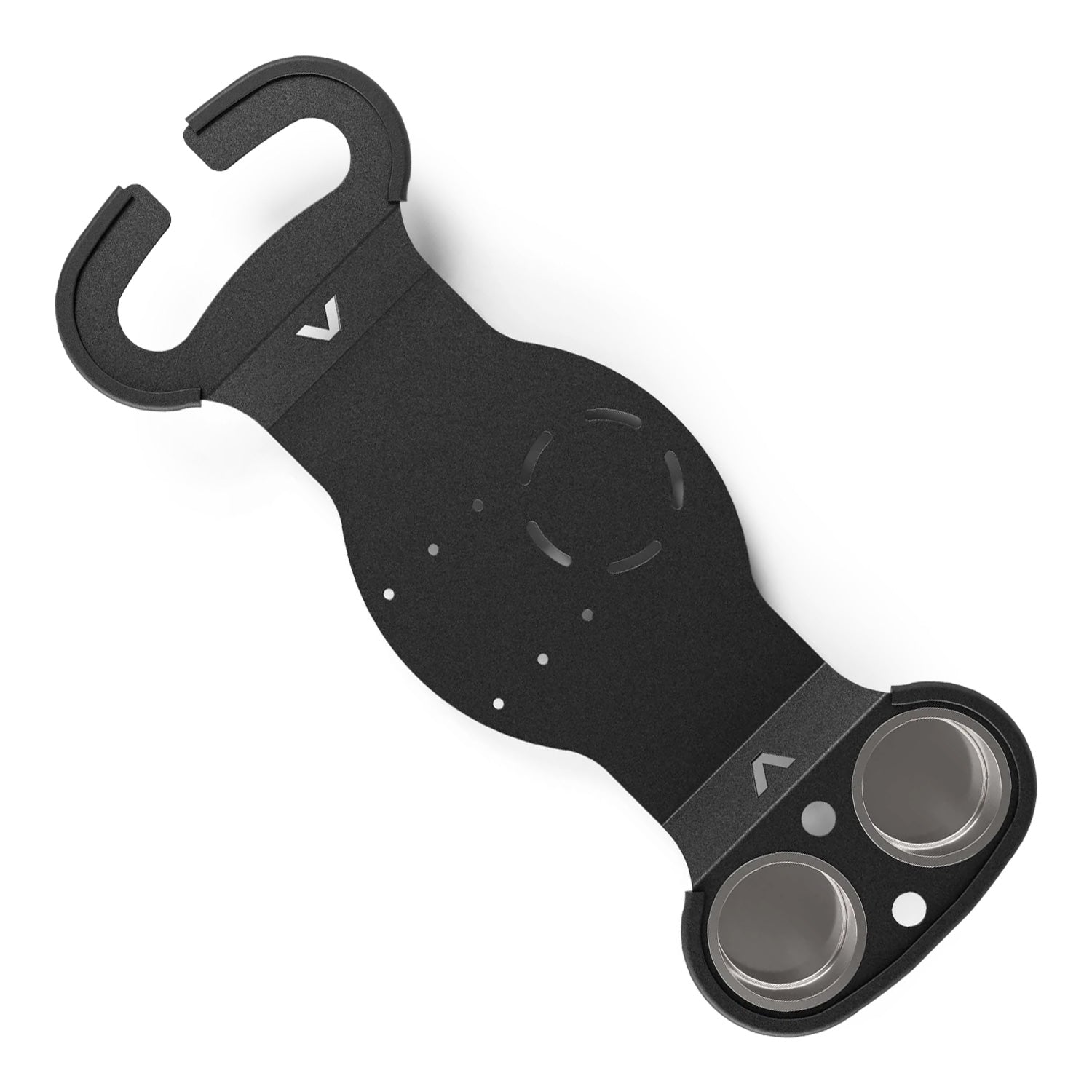 vyper black sidekick attachment on a white background top view