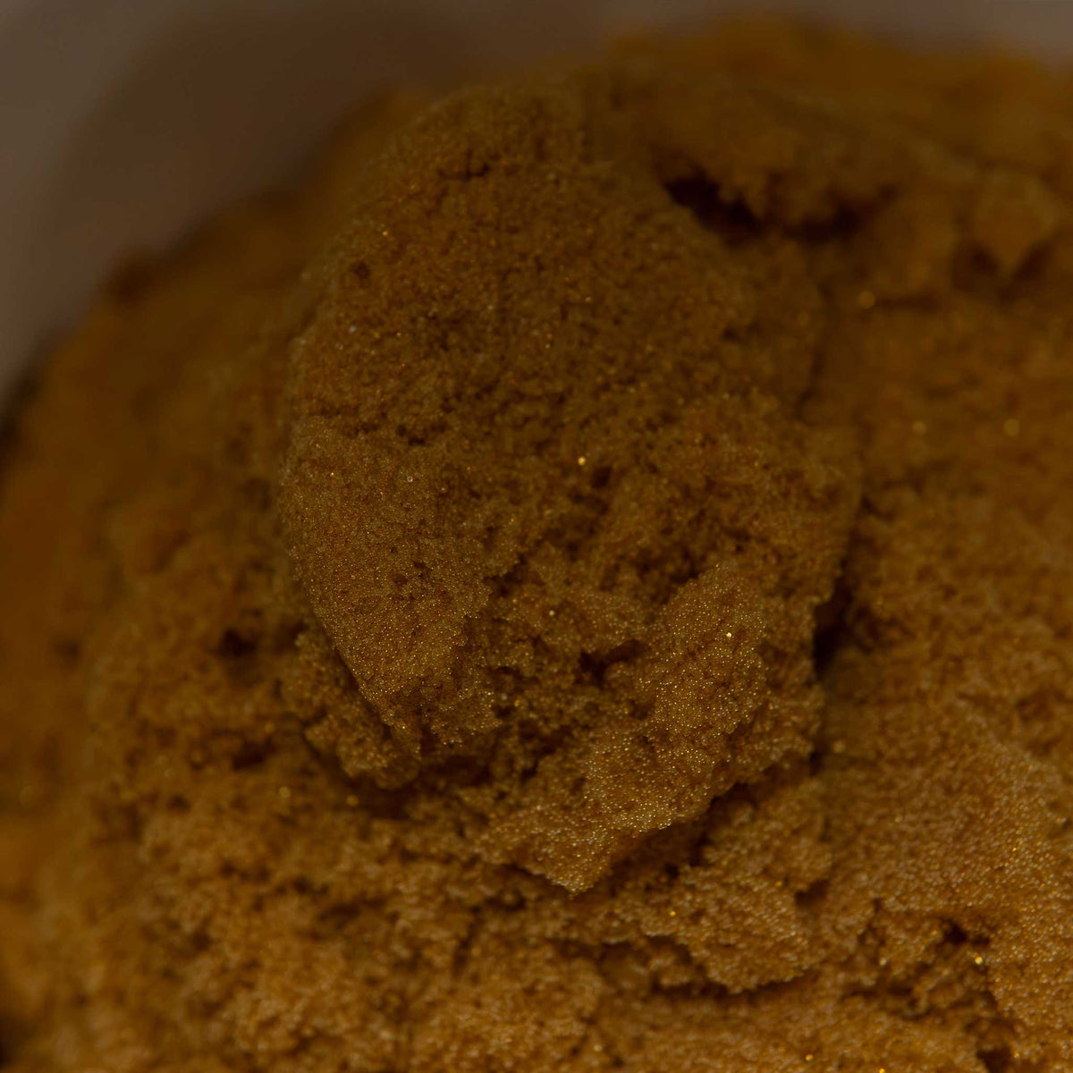 close up of ion resin in a bucket