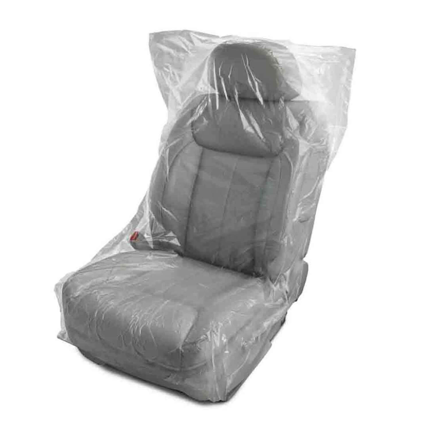 plastic seat cover on seat