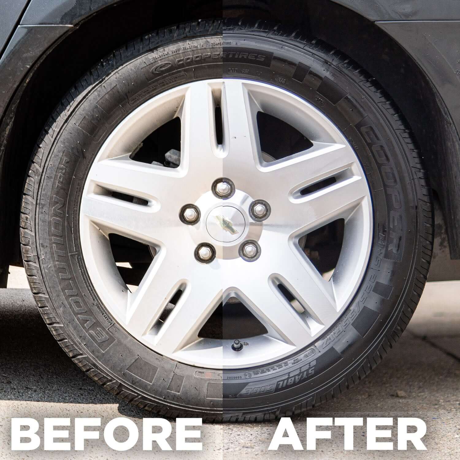 Duration Tire Dressing before and after