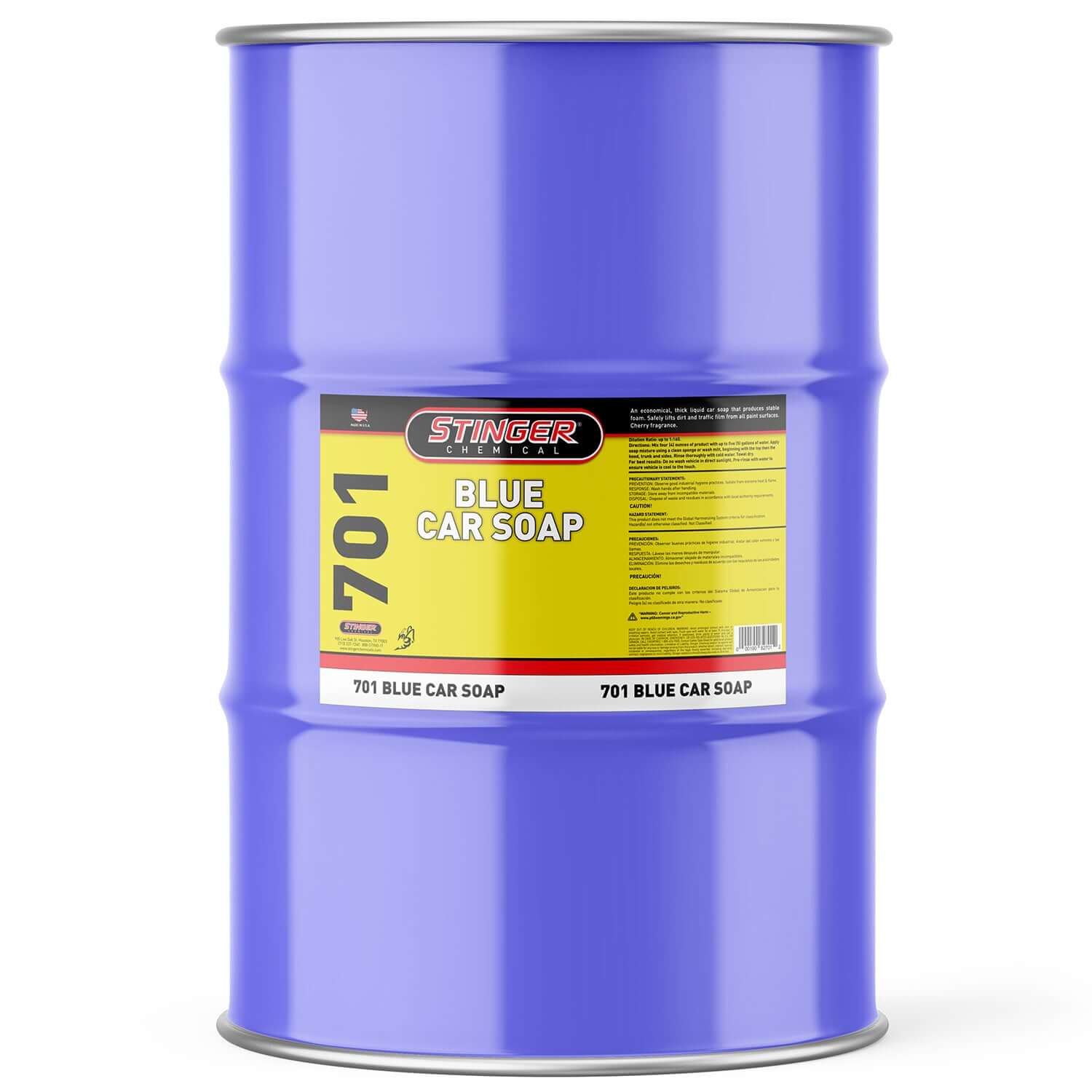 55-gallon drum stinger chemical blue car soap