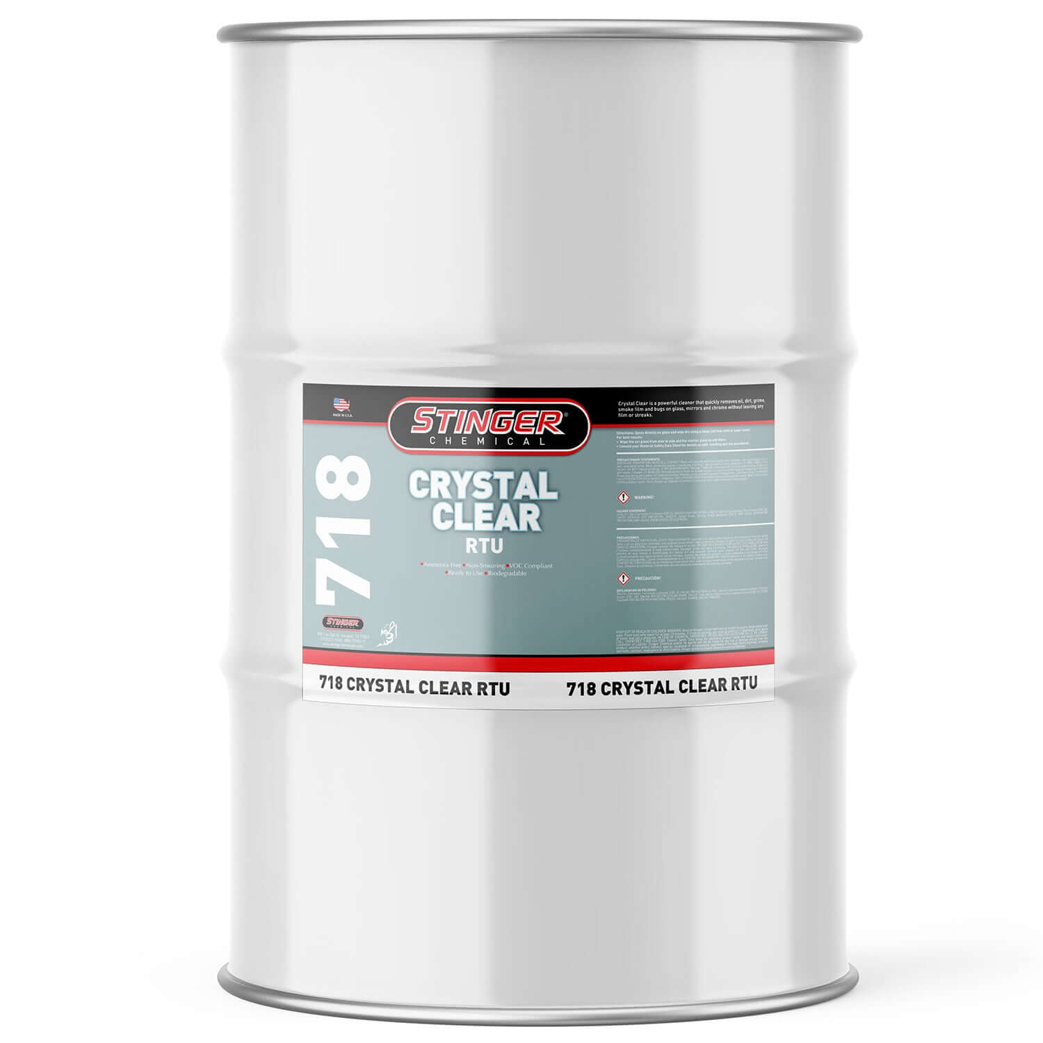 55-gallon drum crystal clear Glass Cleaner RTU