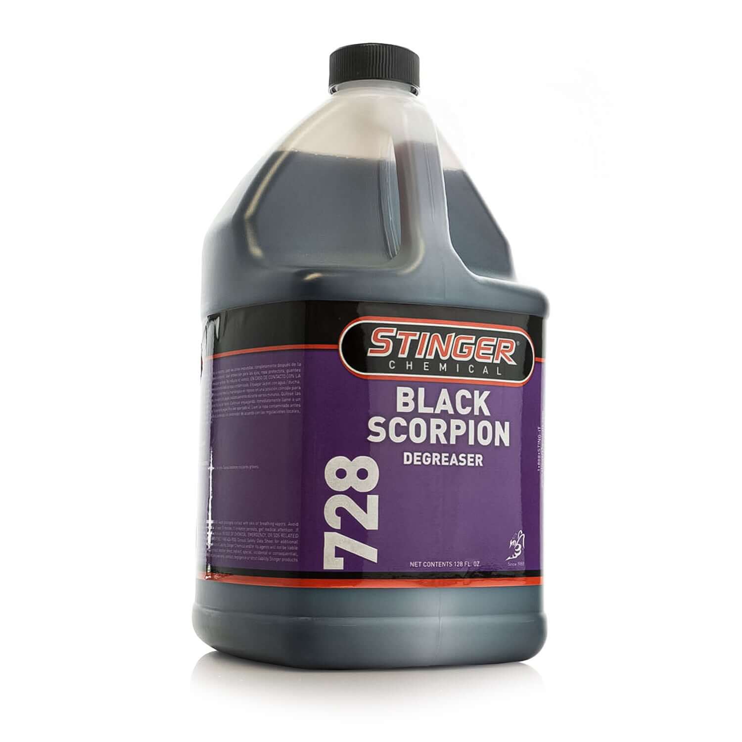1-gallon jug of Black Scorpion Degreaser on a white background