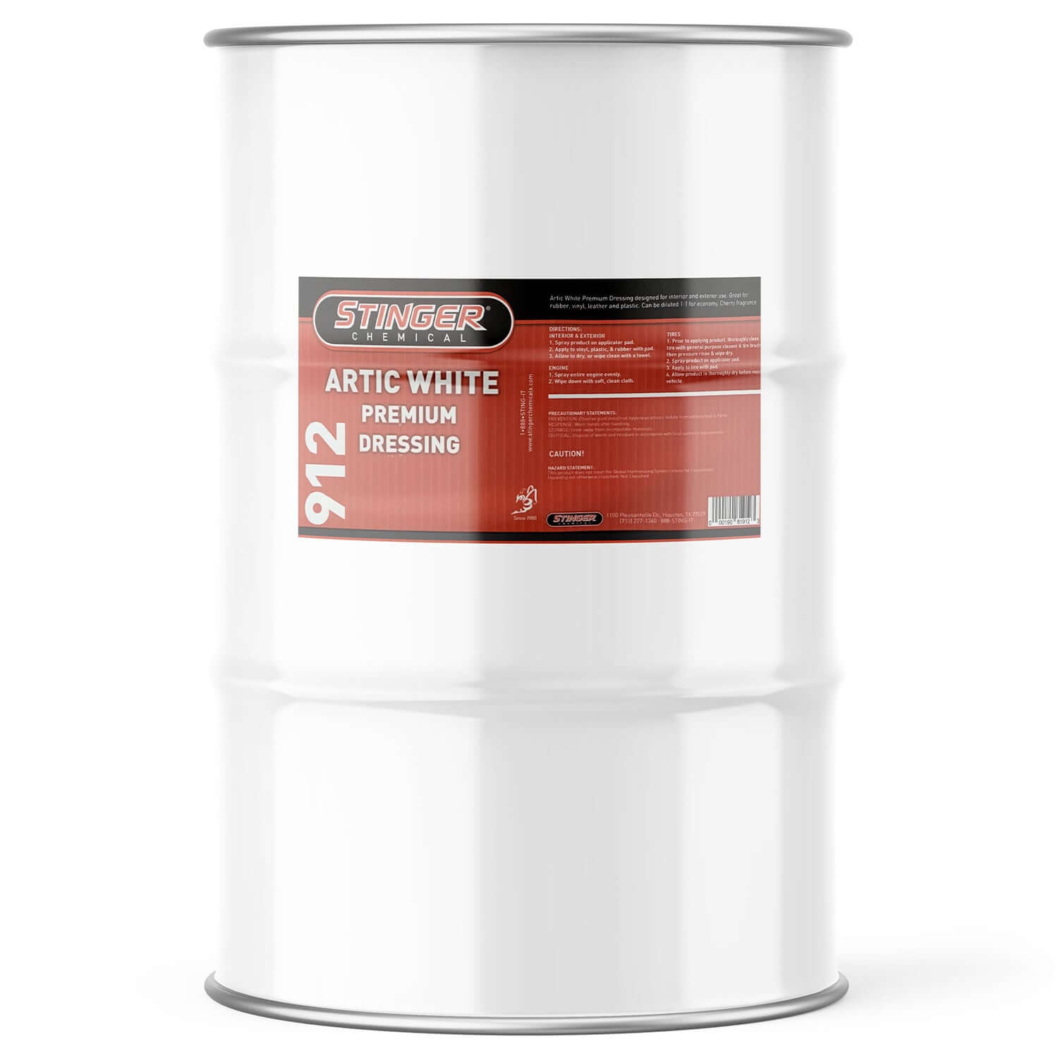 55-gallon arctic white dressing on a white background