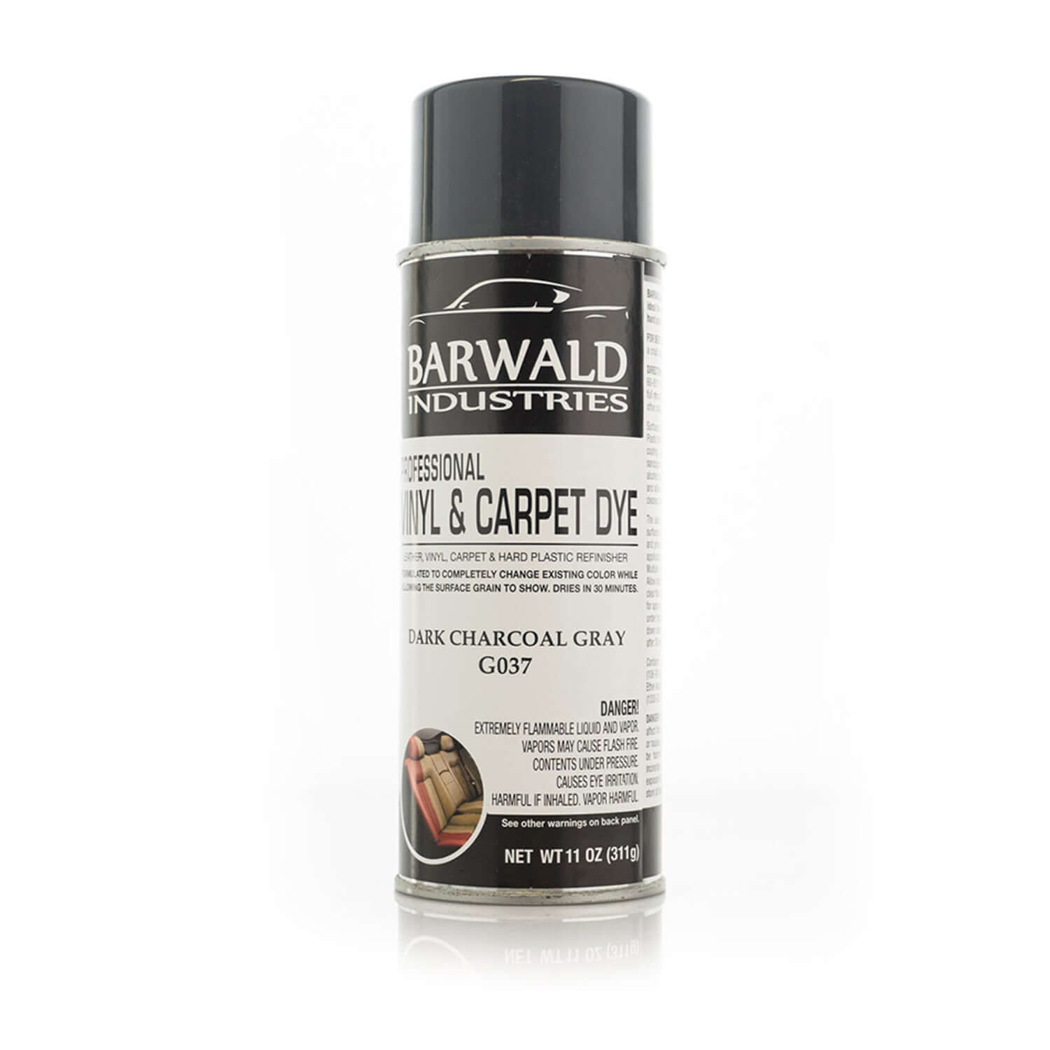 dark charcoal gray Barwald Professional Carpet & Vinyl Dye