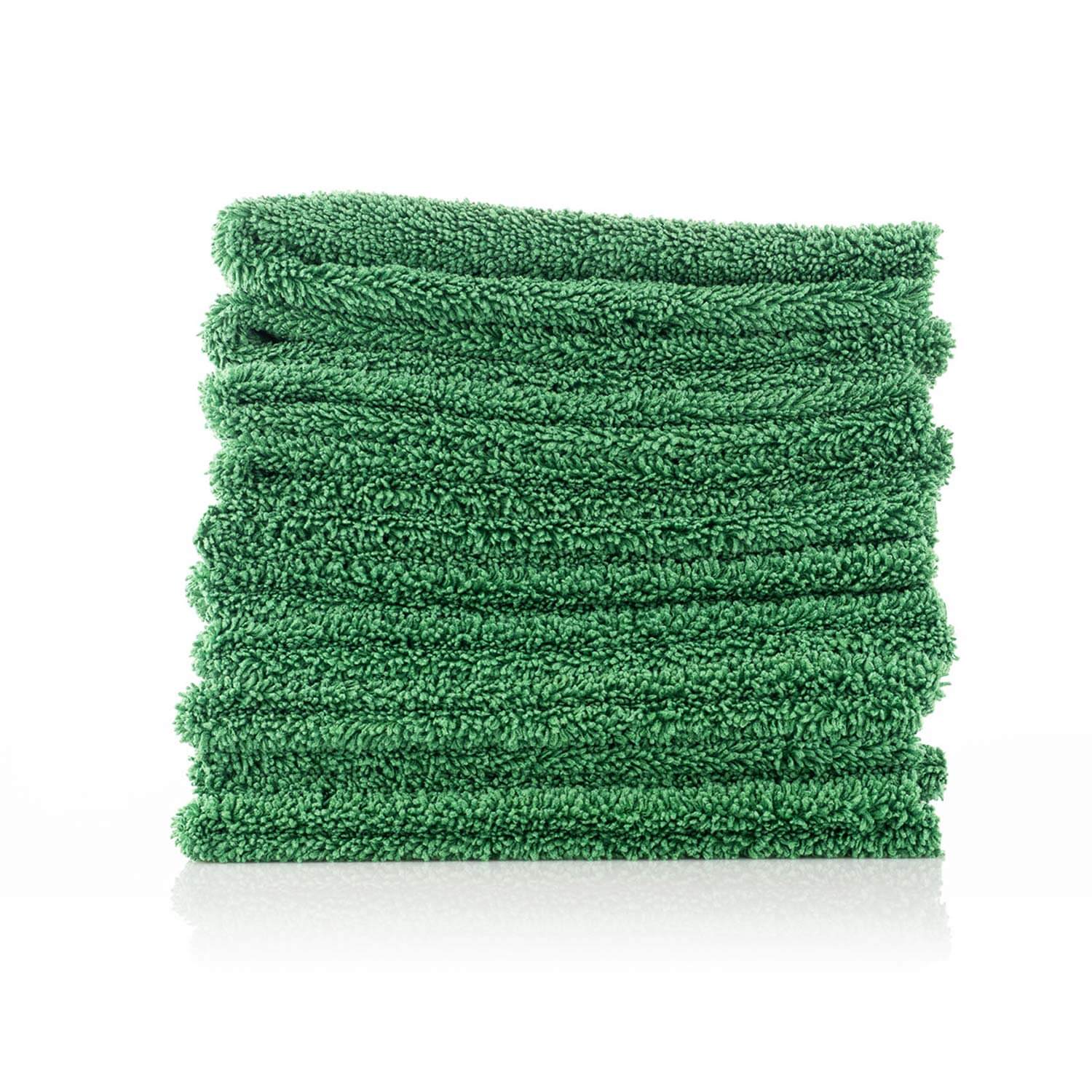 10-pack green 16x24 large edgeless microfiber detailing towels