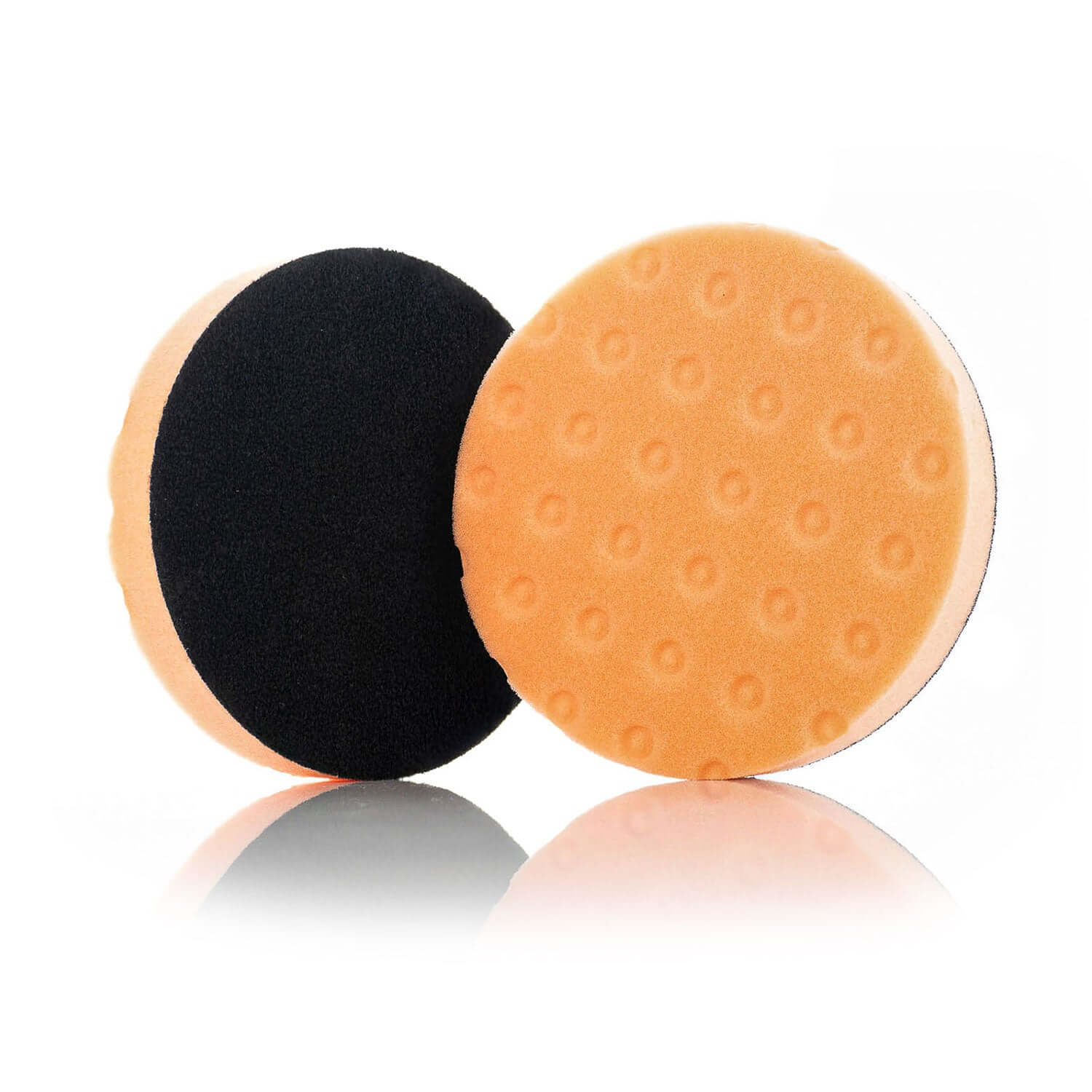 5-inch orange foam dimple pads for cutting and polishing
