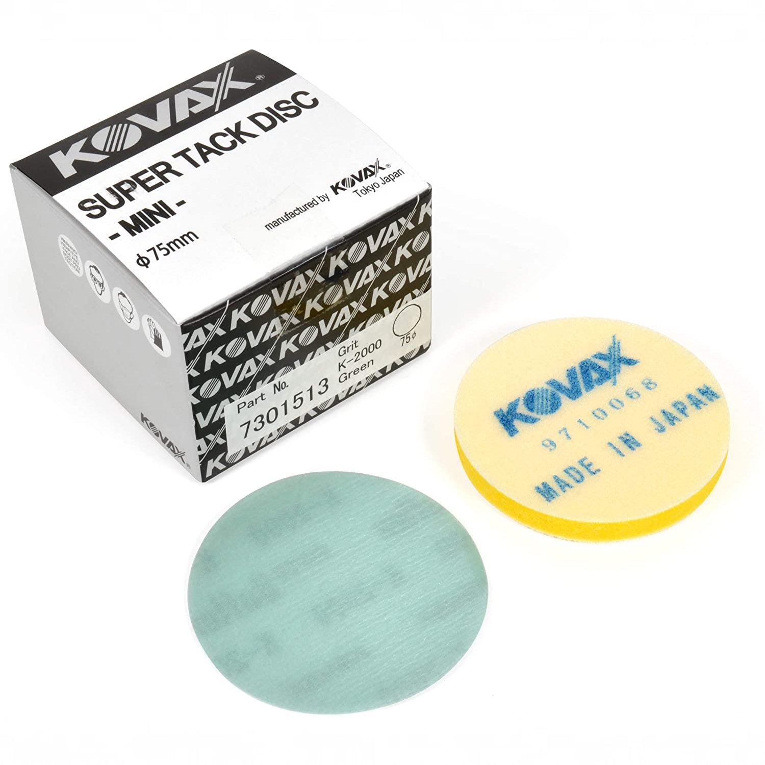 kovax-sandpaper-3-inch-2000-grit-green-sanding-discs-with-interface-pad
