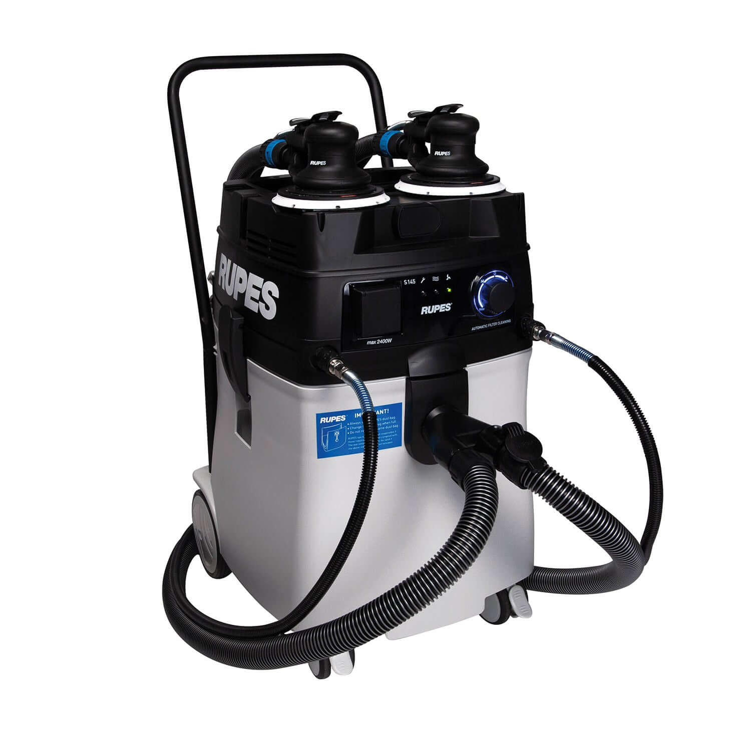 rupes complete dust extraction system with 2 skorpio sanders