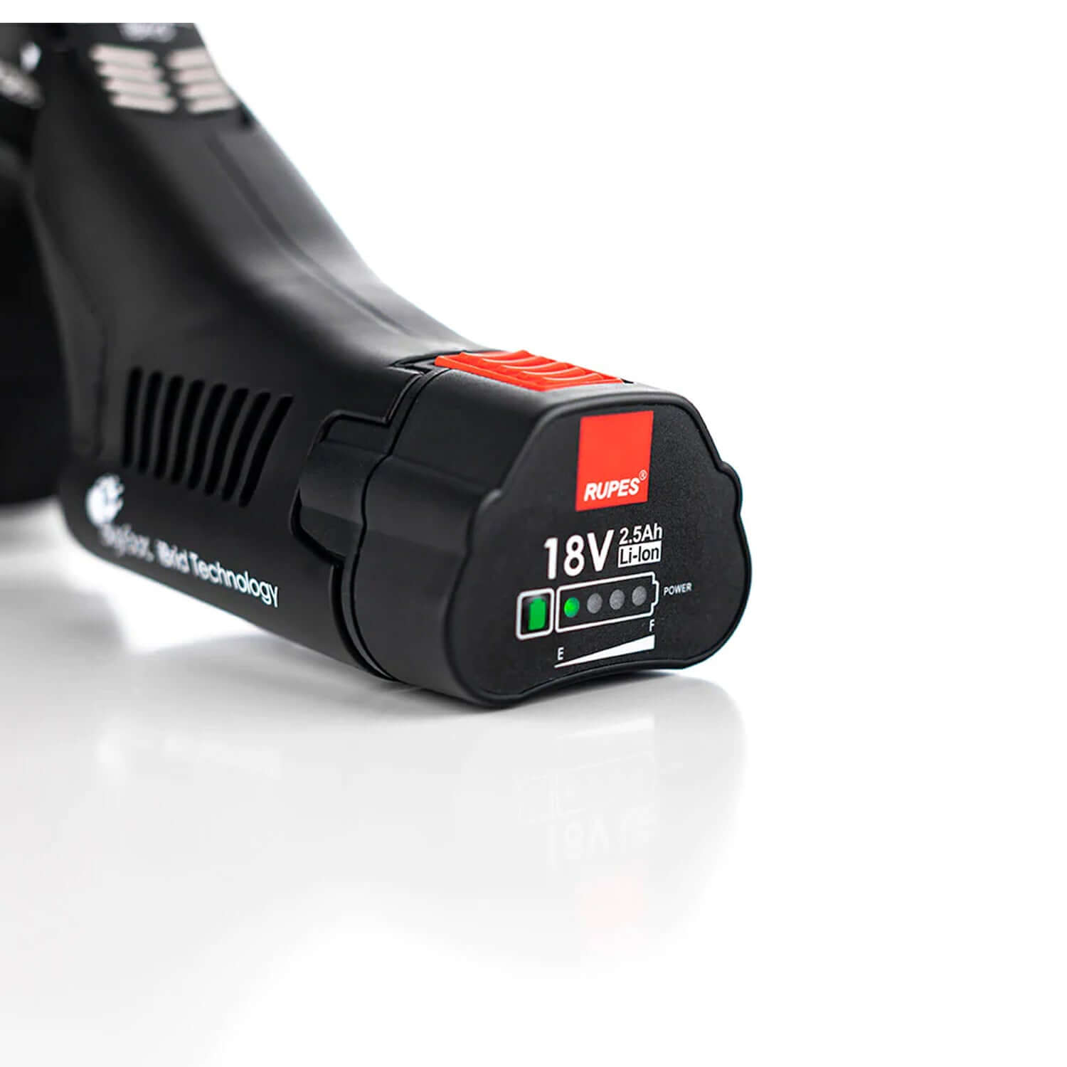 rupes hlr75 cordless polisher battery close up
