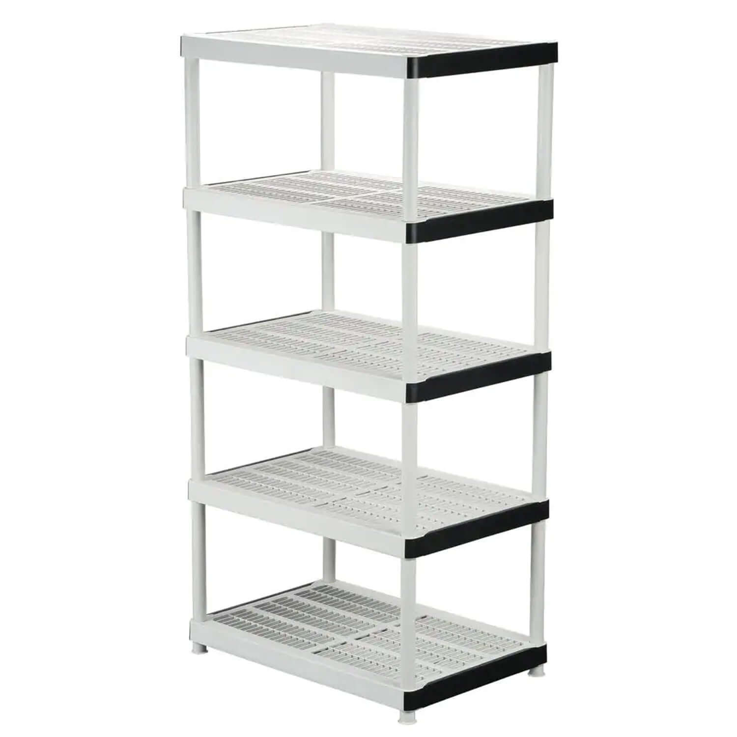 5-tier chemical resistant plastic shelf