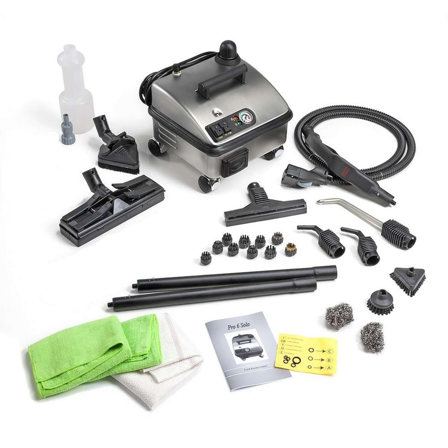 pro 6 solo steamer machine with accessories