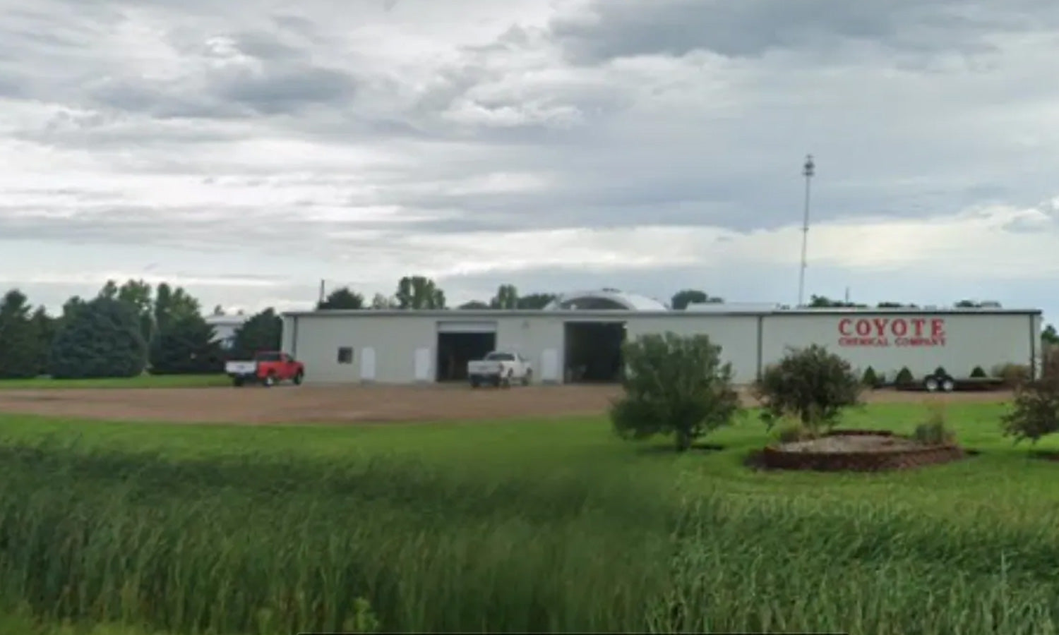 Coyote Chemical Building Exterior in Overcast Weather