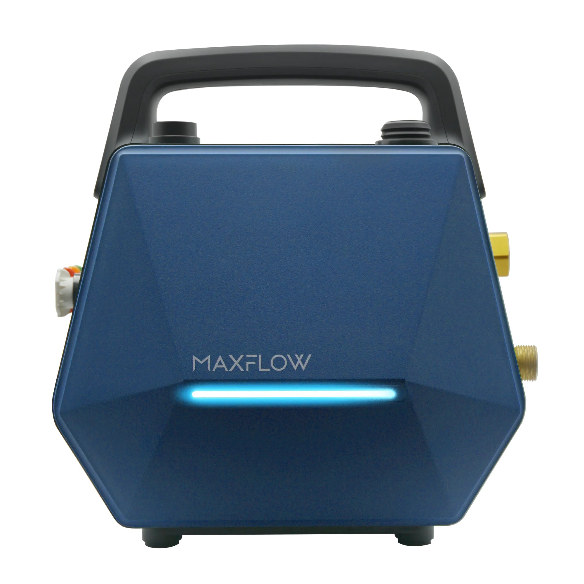 Blue MAXFLOW pressure washer on a white background