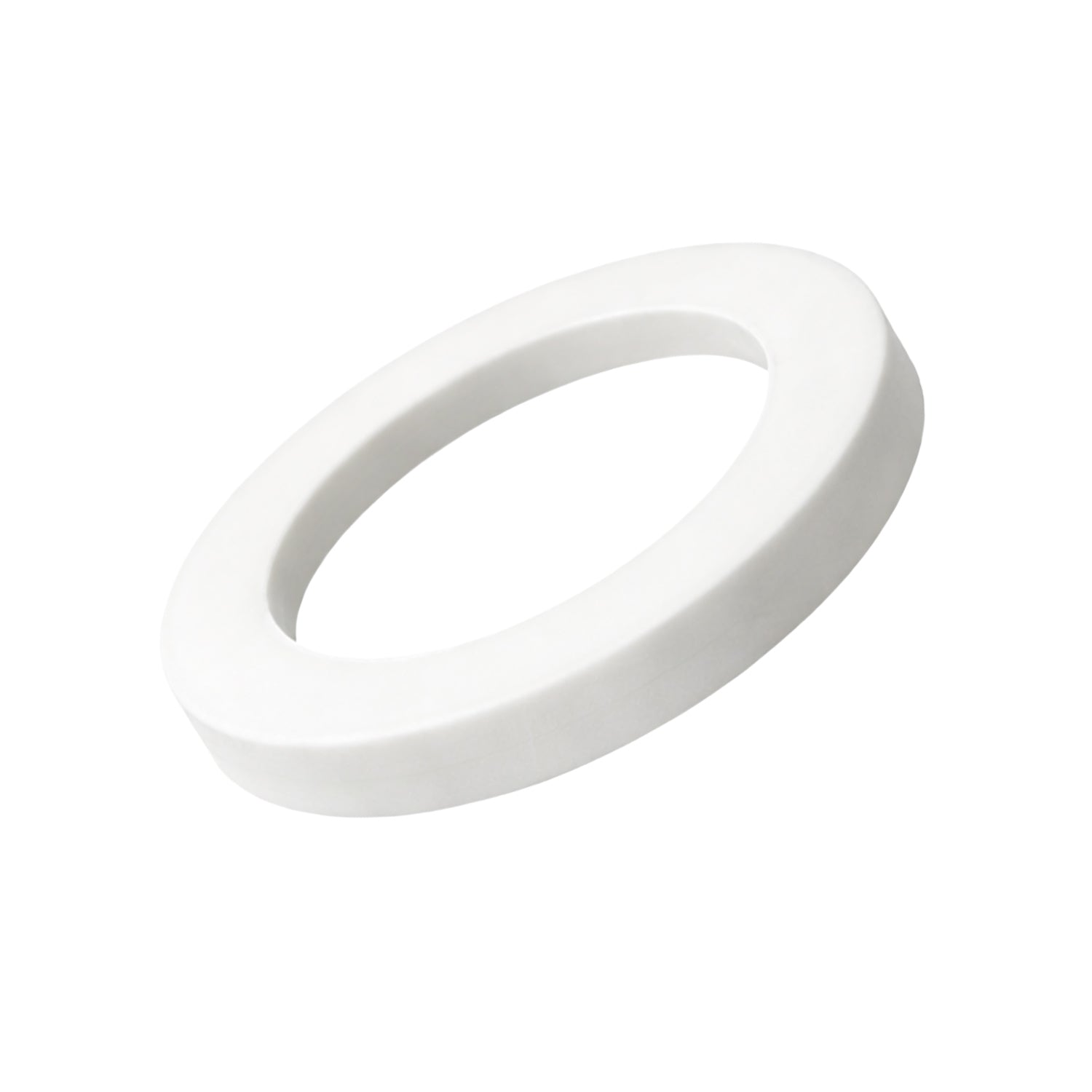 White foam gasket on a white background