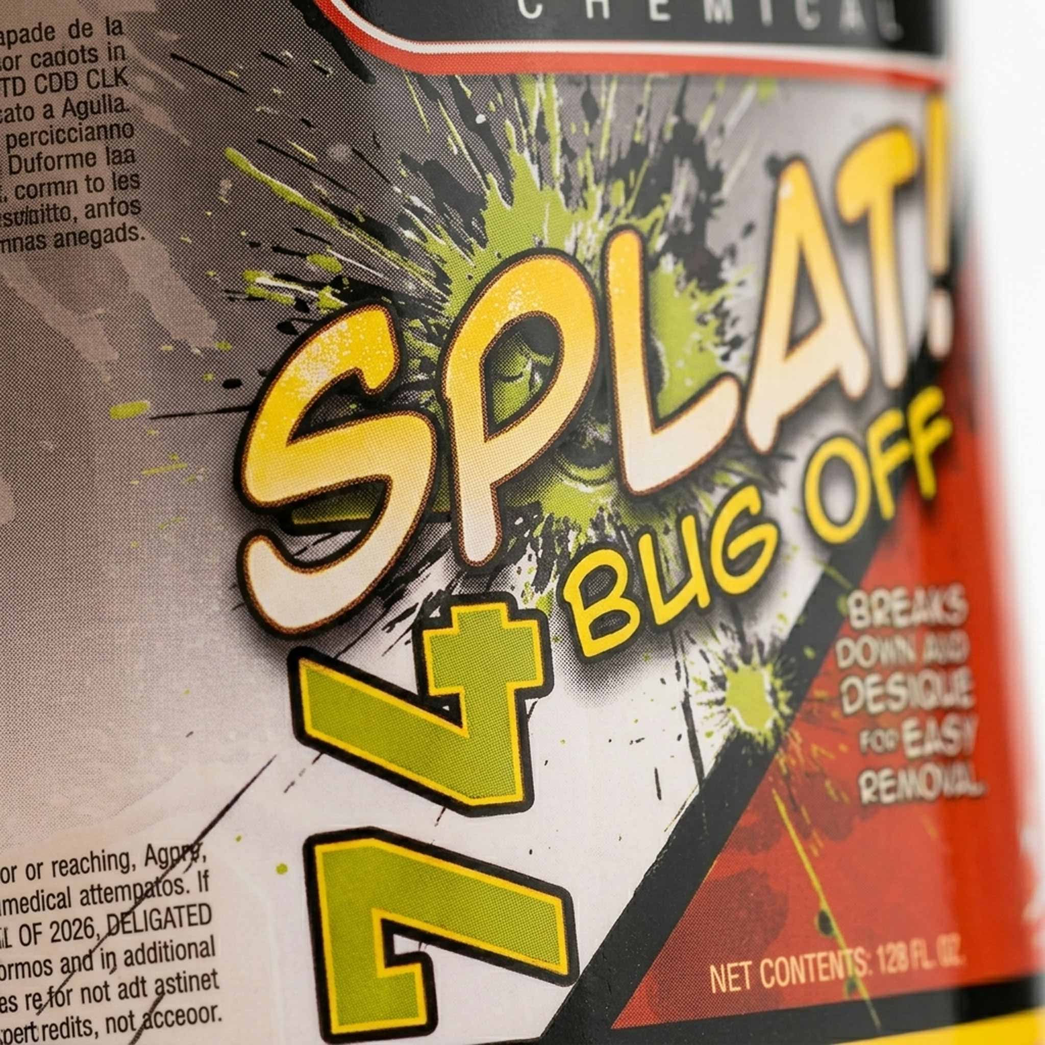 splat gallon bottle close up 