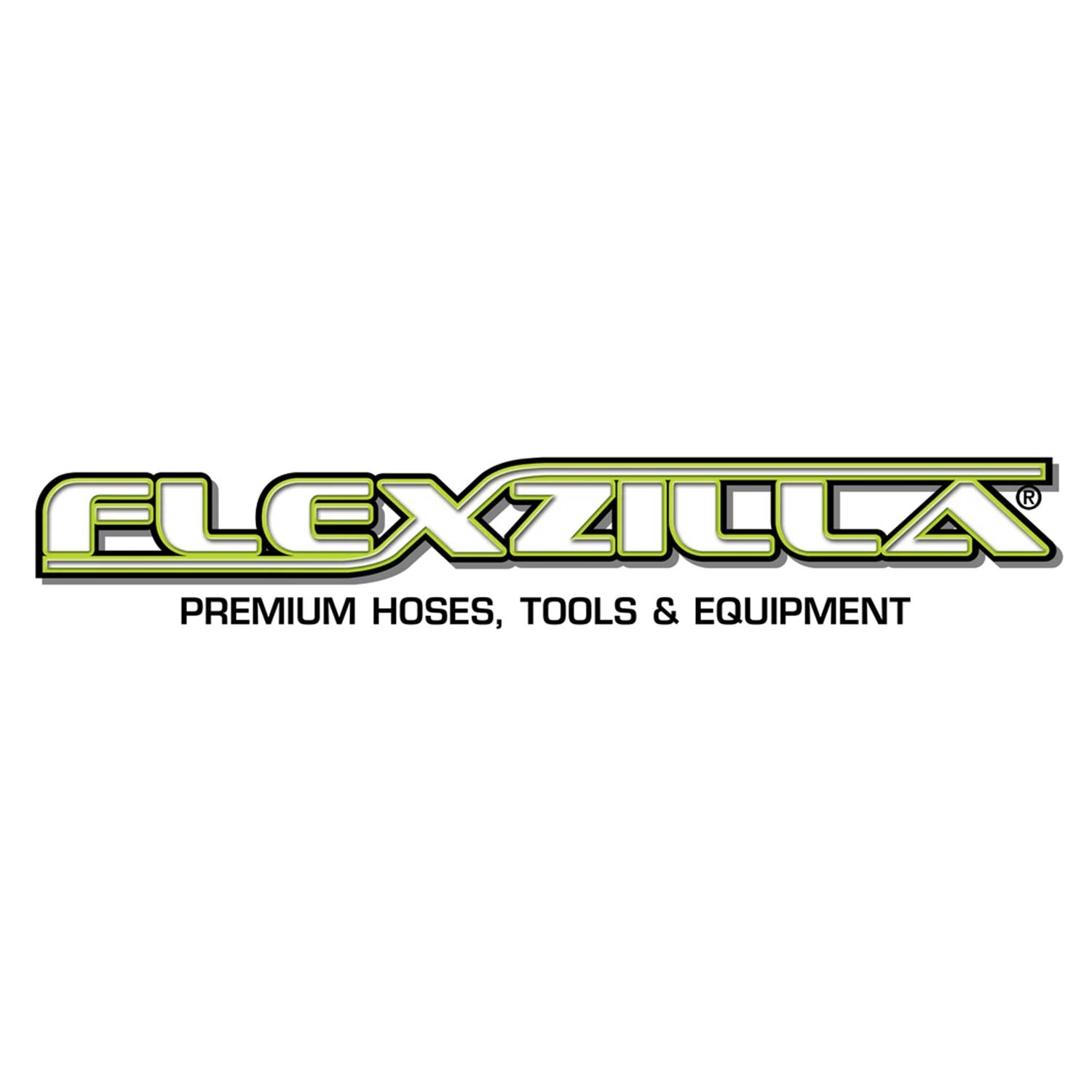 Flexzilla logo with text 'Premium Hoses, Tools & Equipment' on a white background
