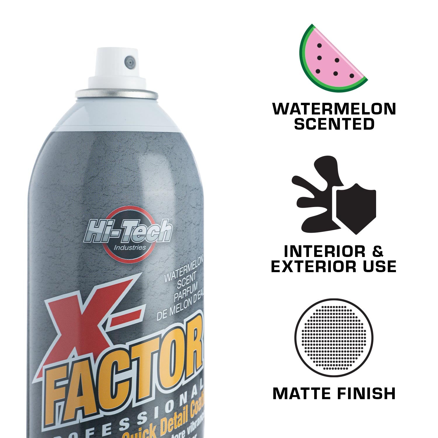 Hi-Tech Industries X-Factor spray can with watermelon scent on a white background