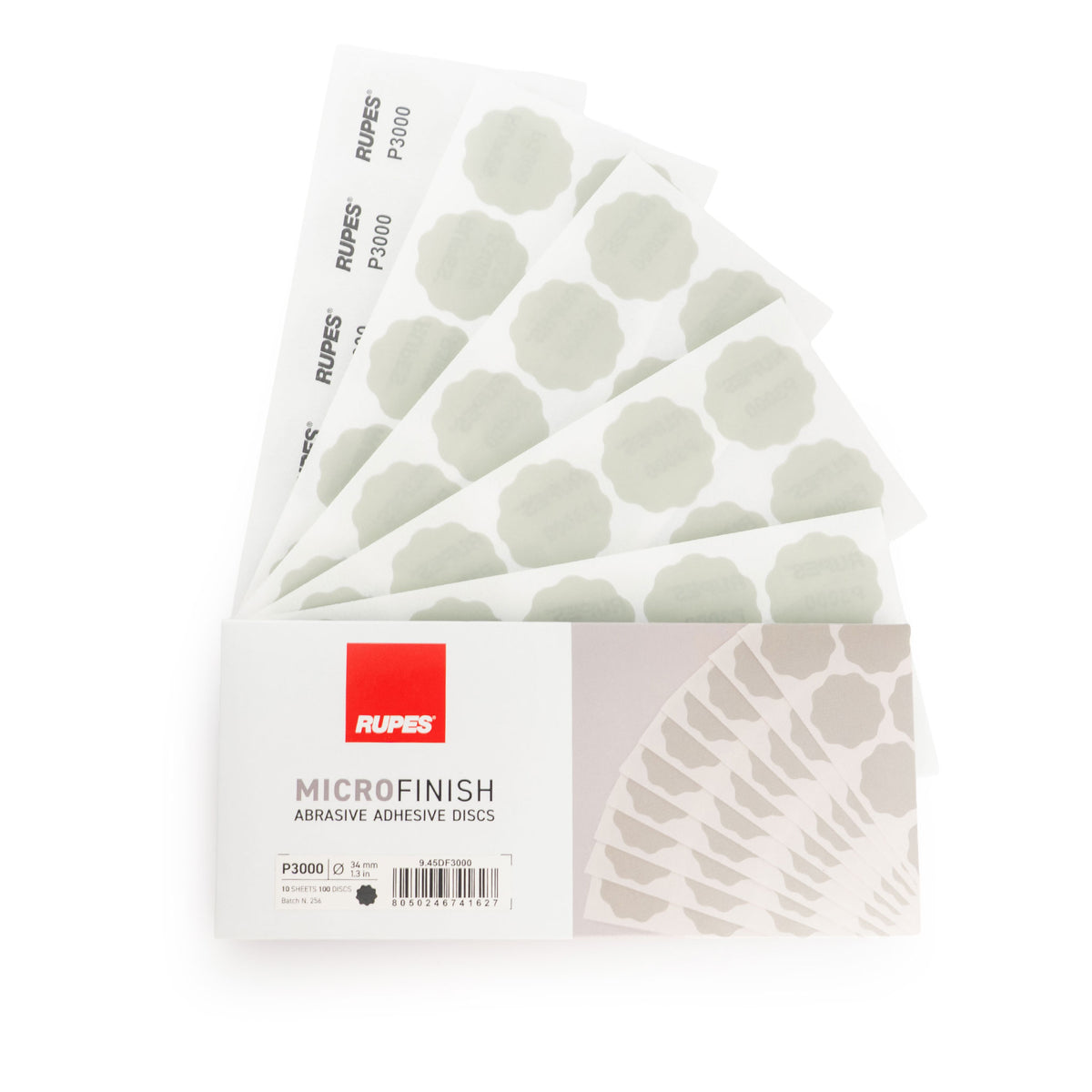 RUPES MicroFinish P3000 wet sanding discs 9.45DF3000 for removing paint nibs and dust