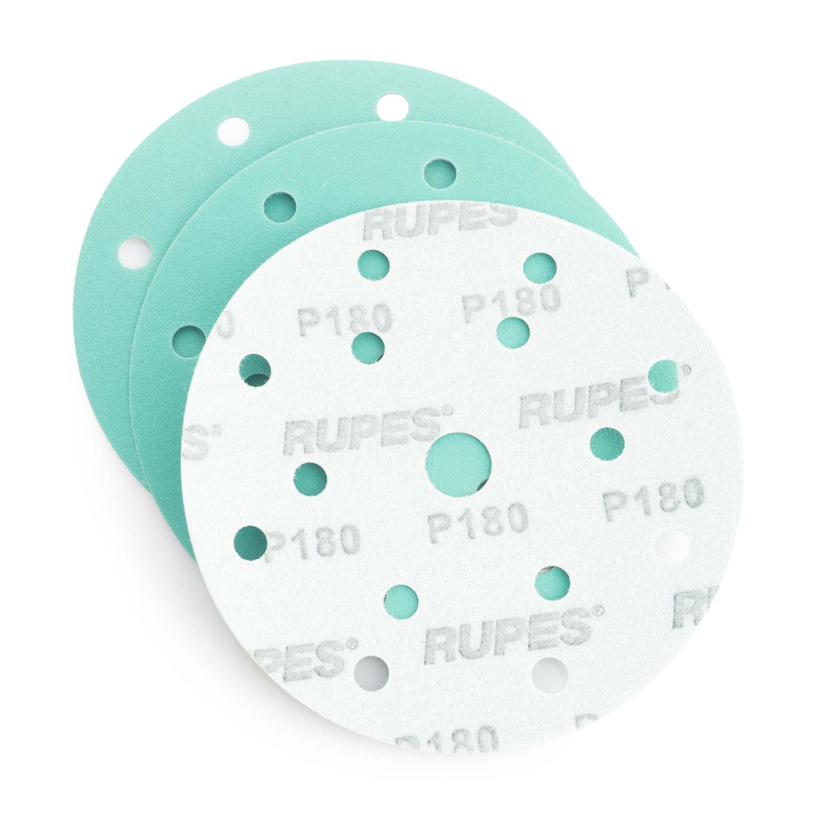 RUPES PROCUT P180 abrasive film discs 9.45FD180 with the grit printed on the white back