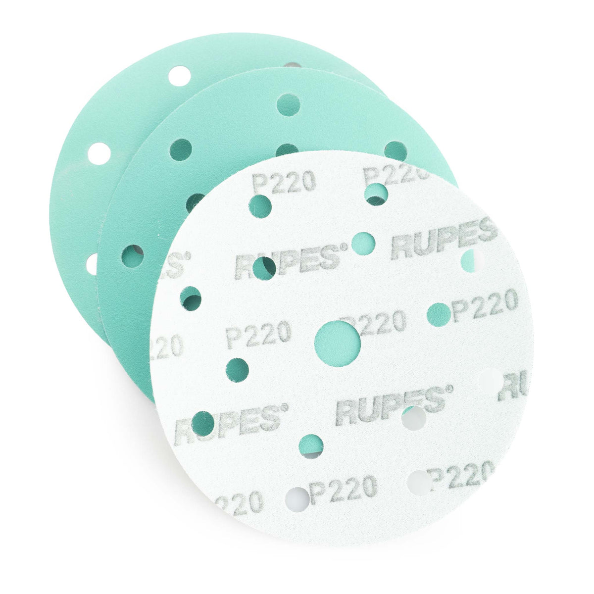RUPES PROCUT P220 abrasive film discs 9.45FD220, 6 inch hook and loop sanding discs