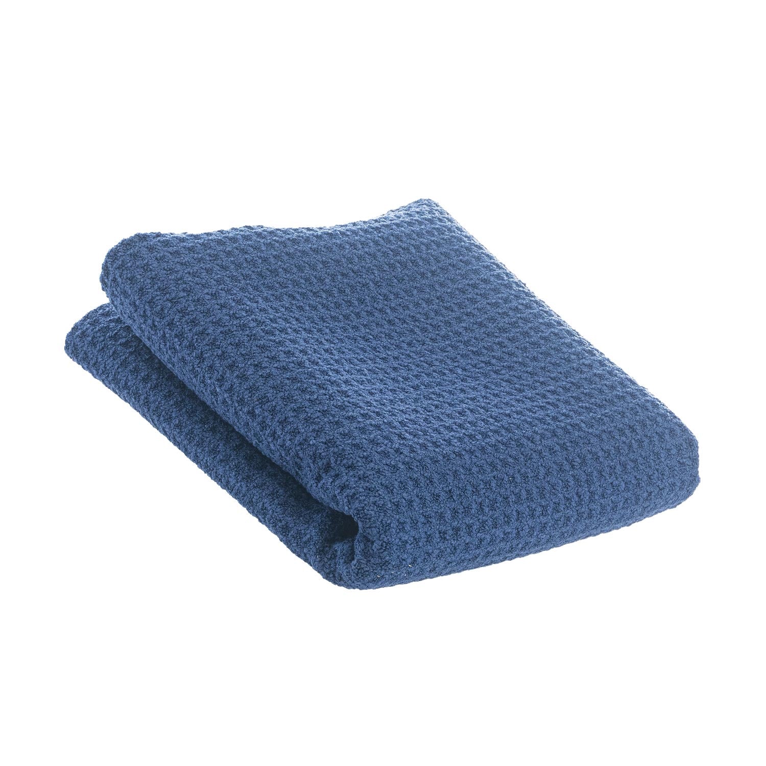 A62 Navy Blue Waffle Drying Towel on a white background