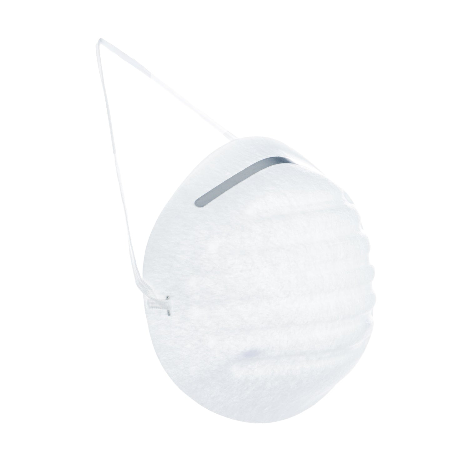 White face mask on a white background