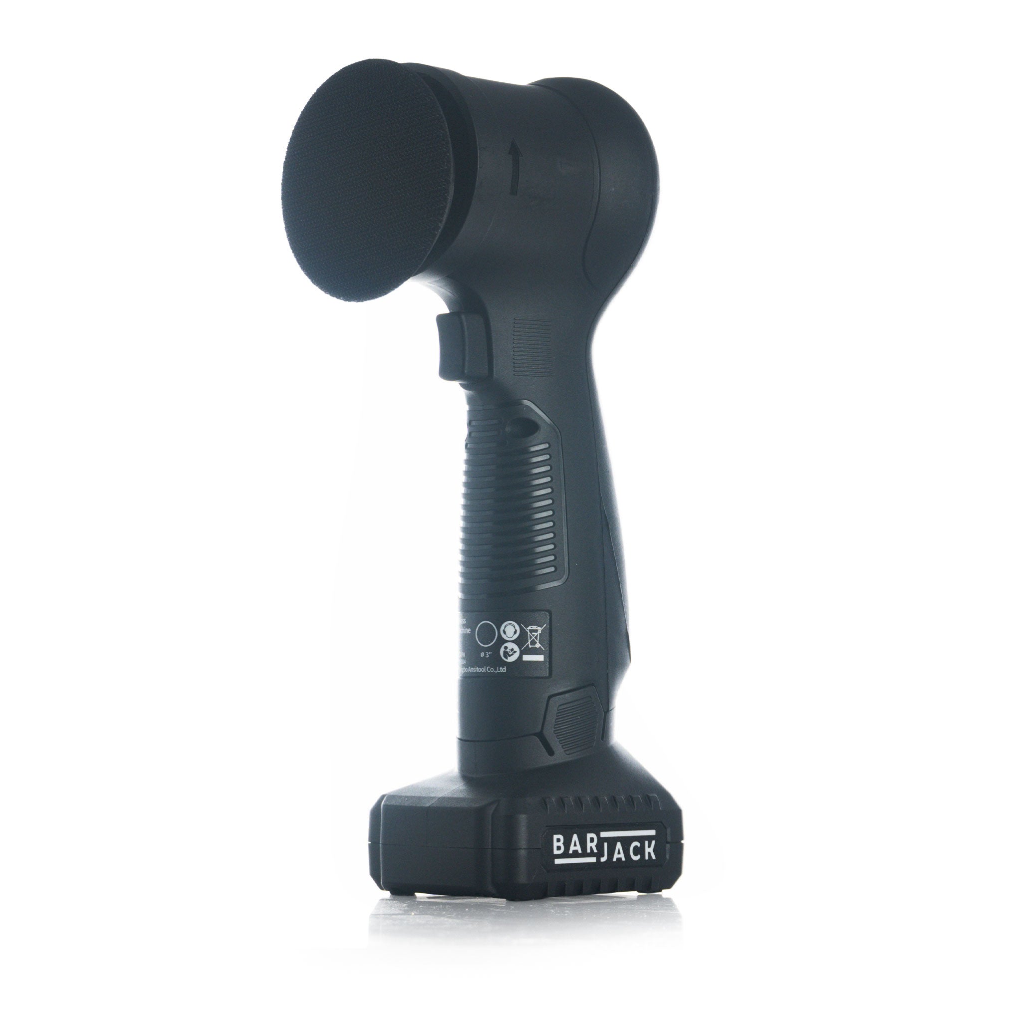 Barjack raven 312 polisher with standing battery on a white background