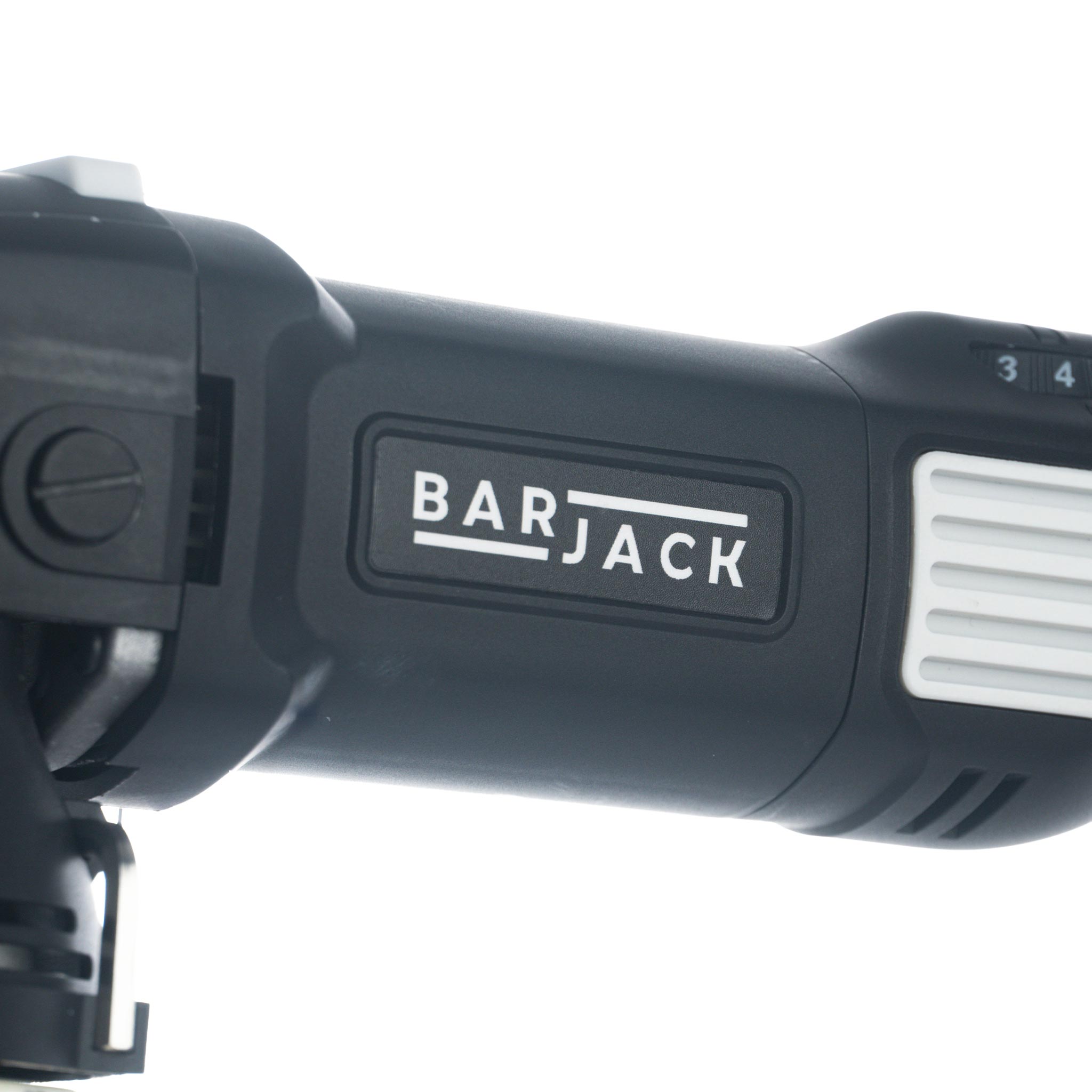 barjack logo on the 15mm 5 inch buffer with a white background