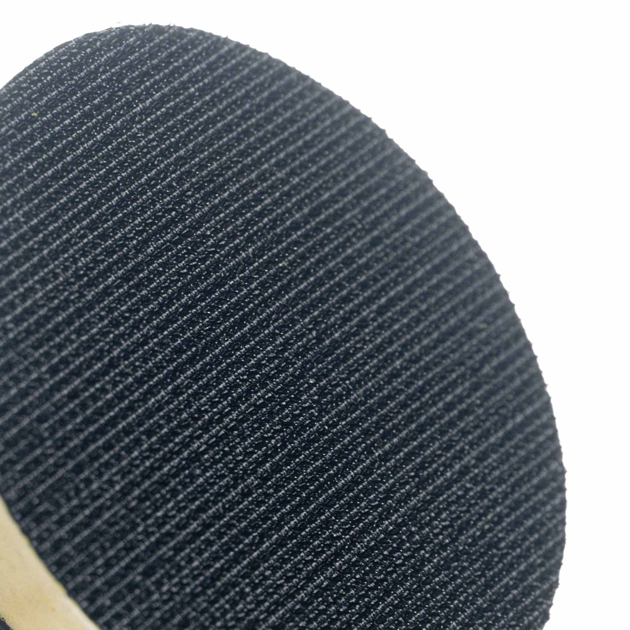 Close-up of a textured velcro side of a backing plate