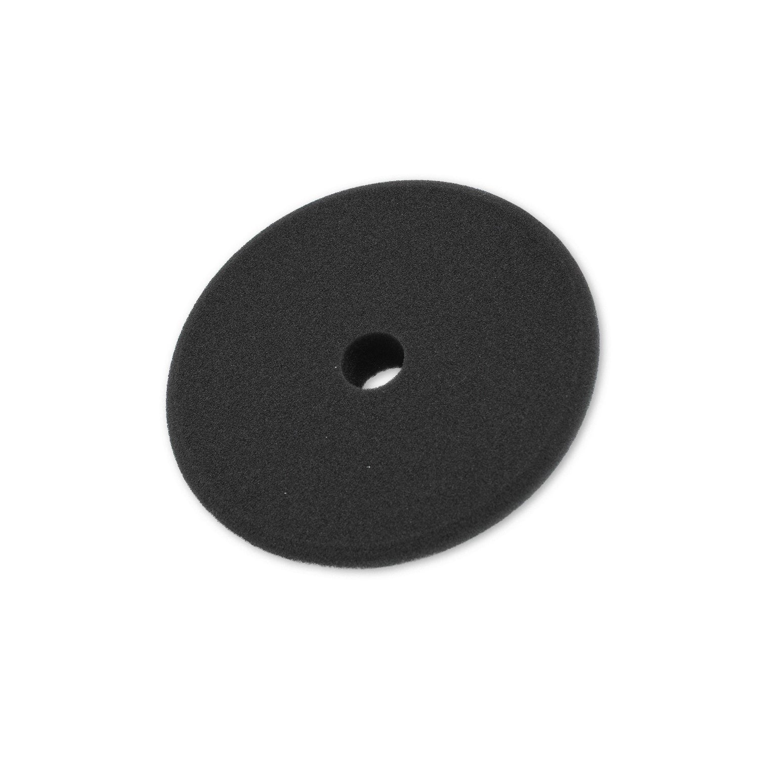 Black foam pad on a white background