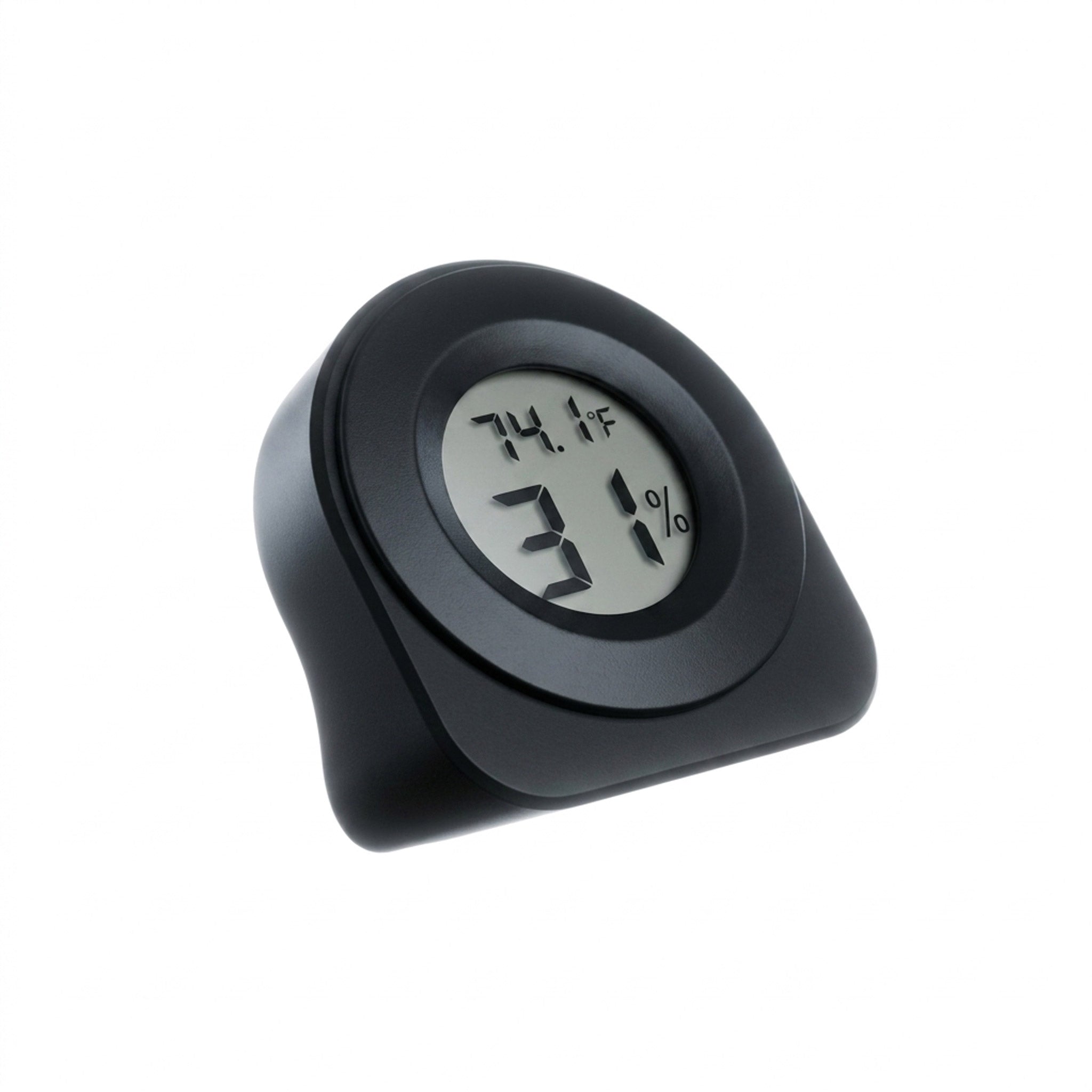 small black hygrometer for ceramic coating applications on a white background