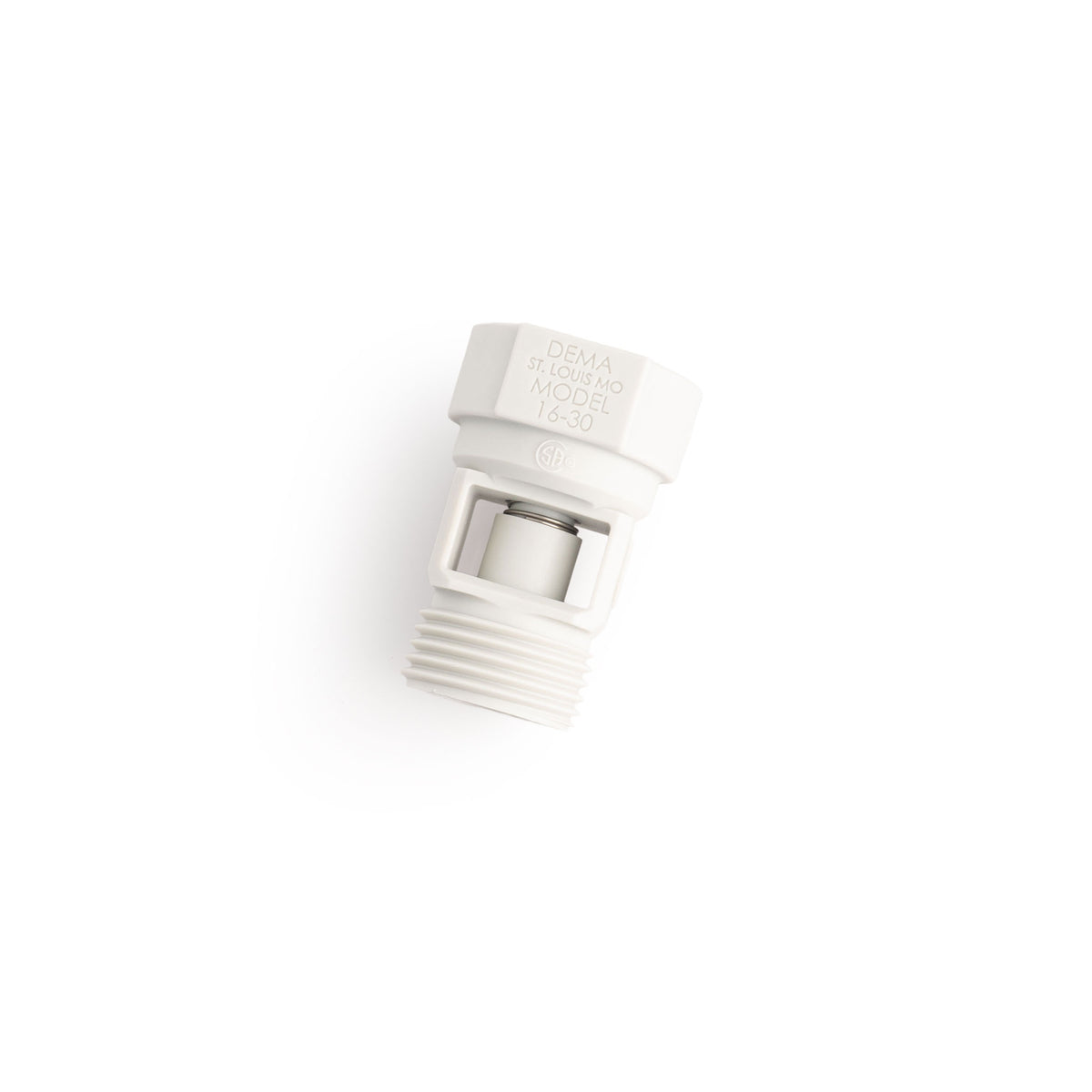 DEMA 16.30 Grey Action Gap Backflow Preventor on a white background