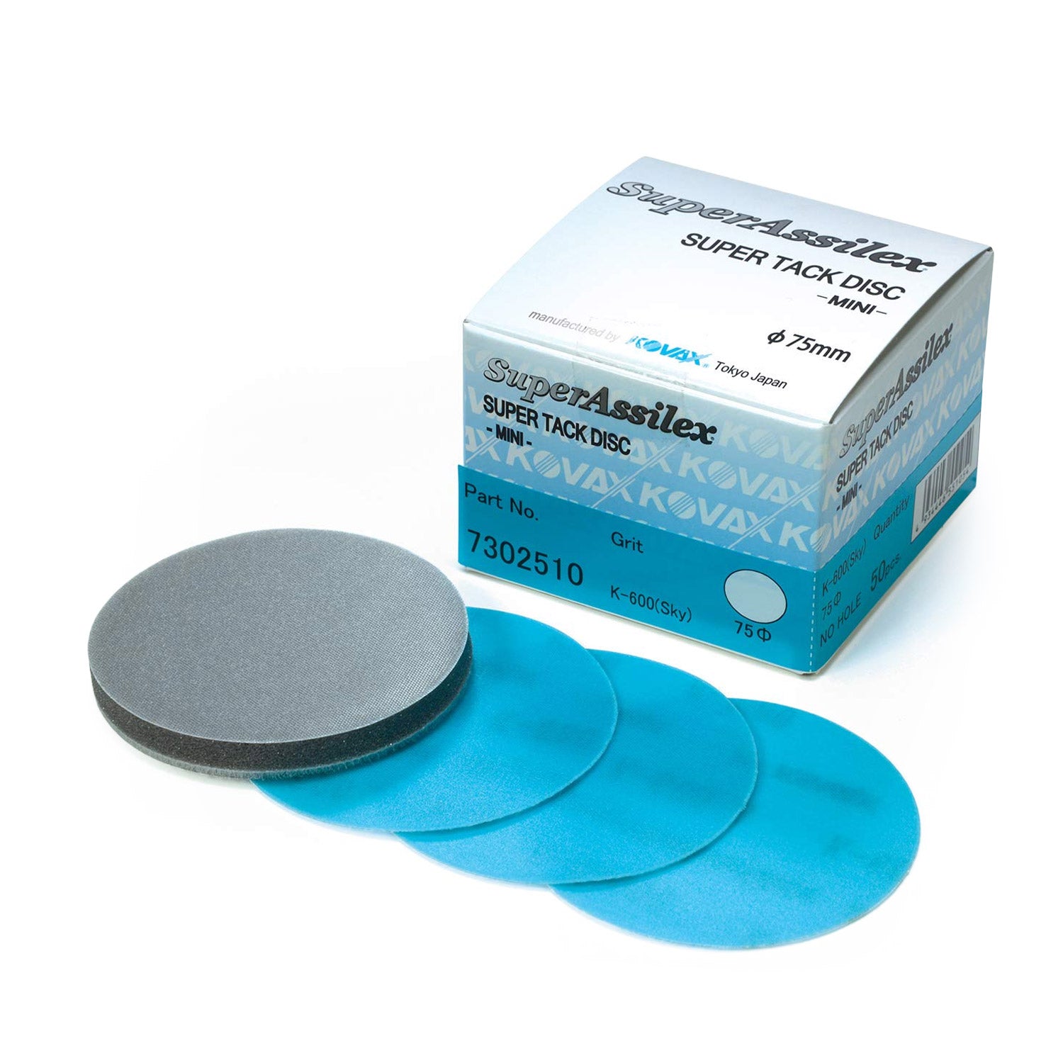 Sky K-600 Super Assilex 3 inch super tack disc with packaging on a white background