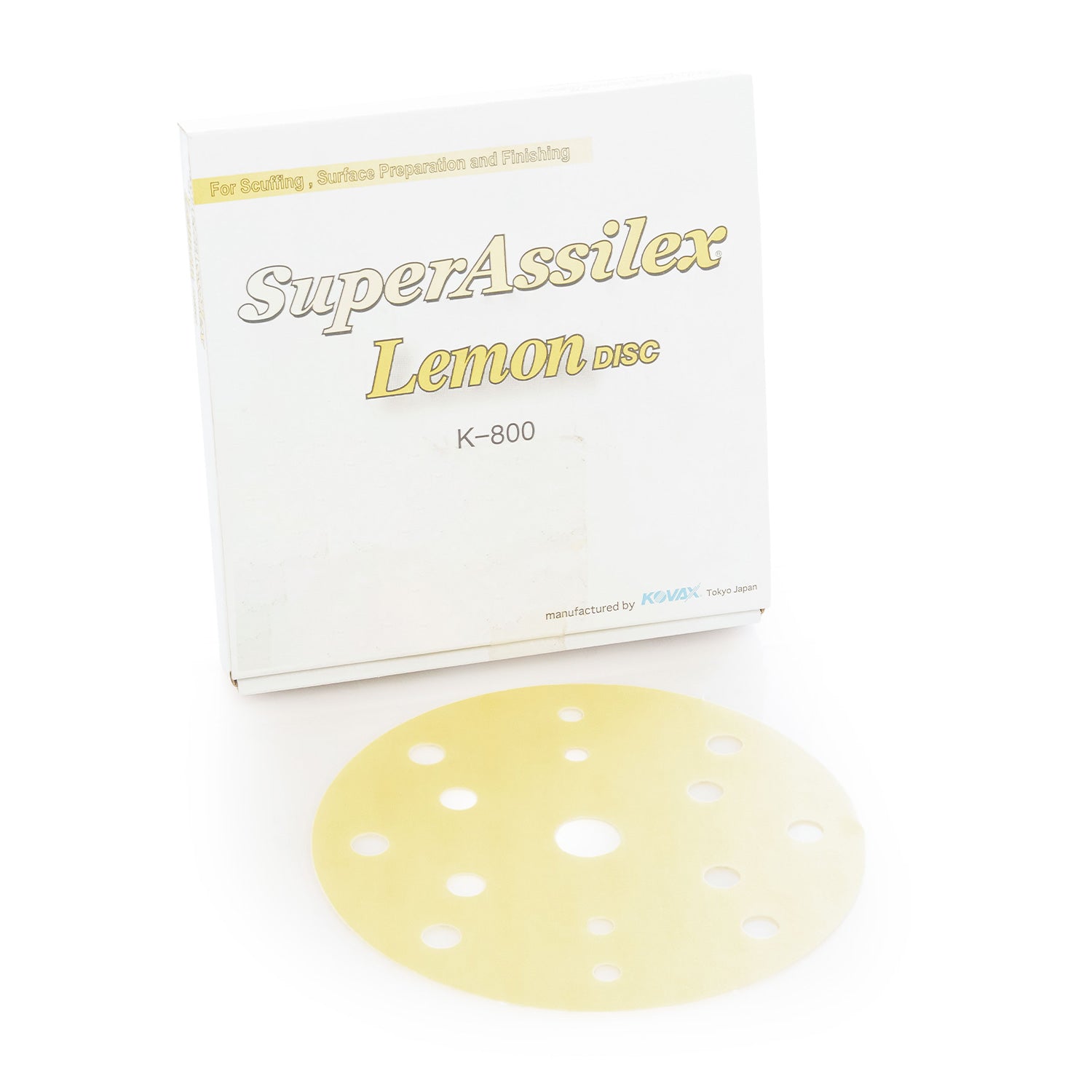 Kovax Super Assilex disc with K-800 packaging on a white background