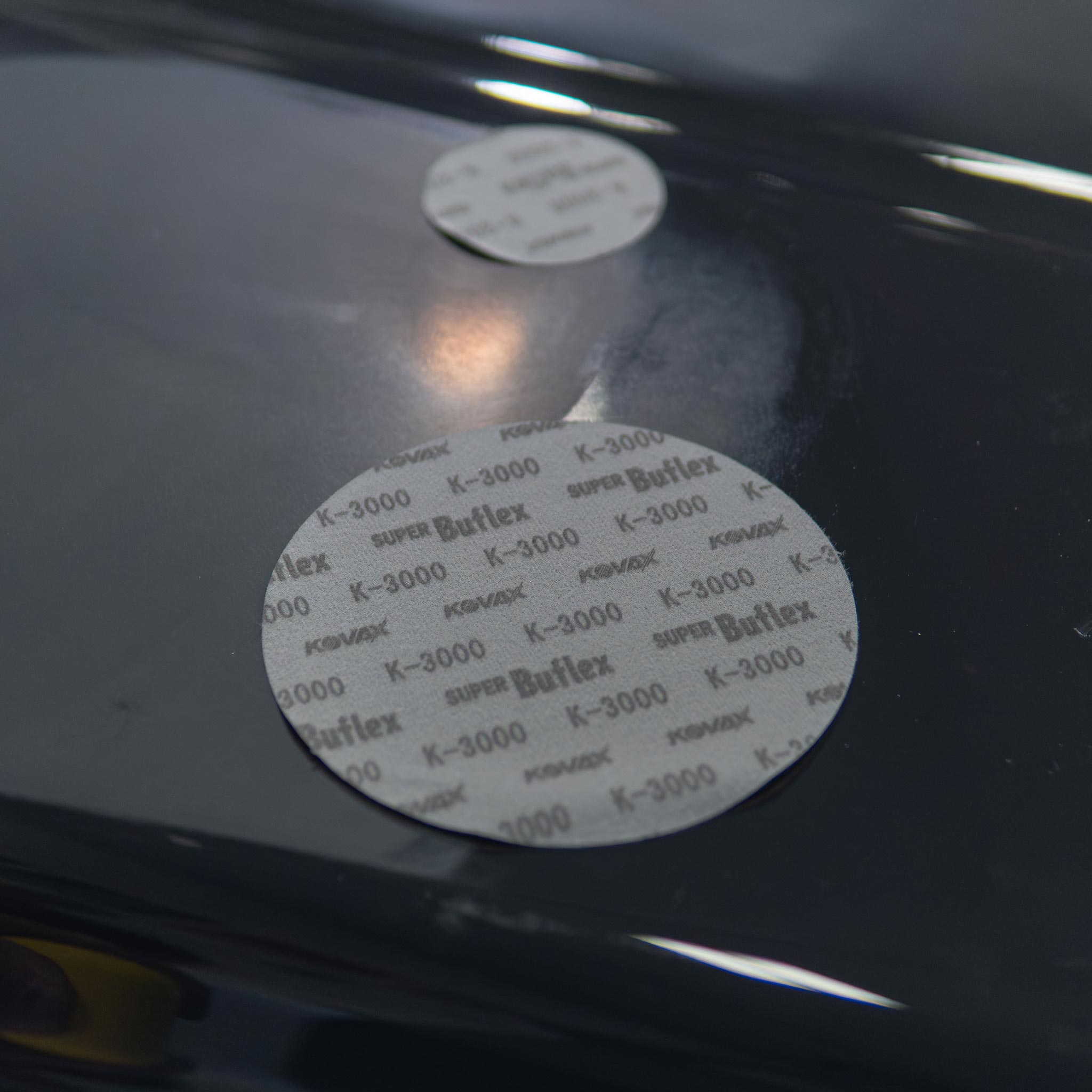 K-3000 no hole super buflex discs on a car hood