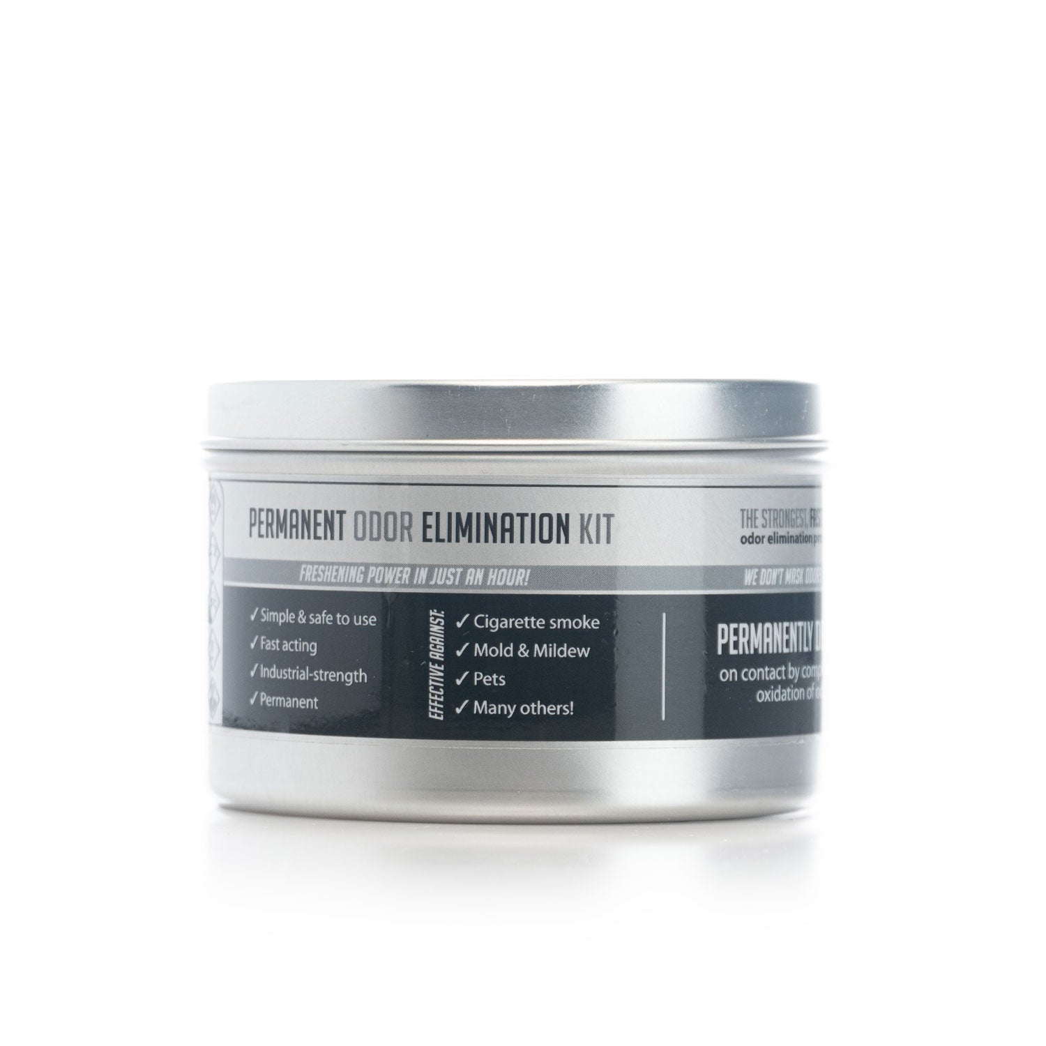 Permanent Odor Elimination Kit container Side view on a white background