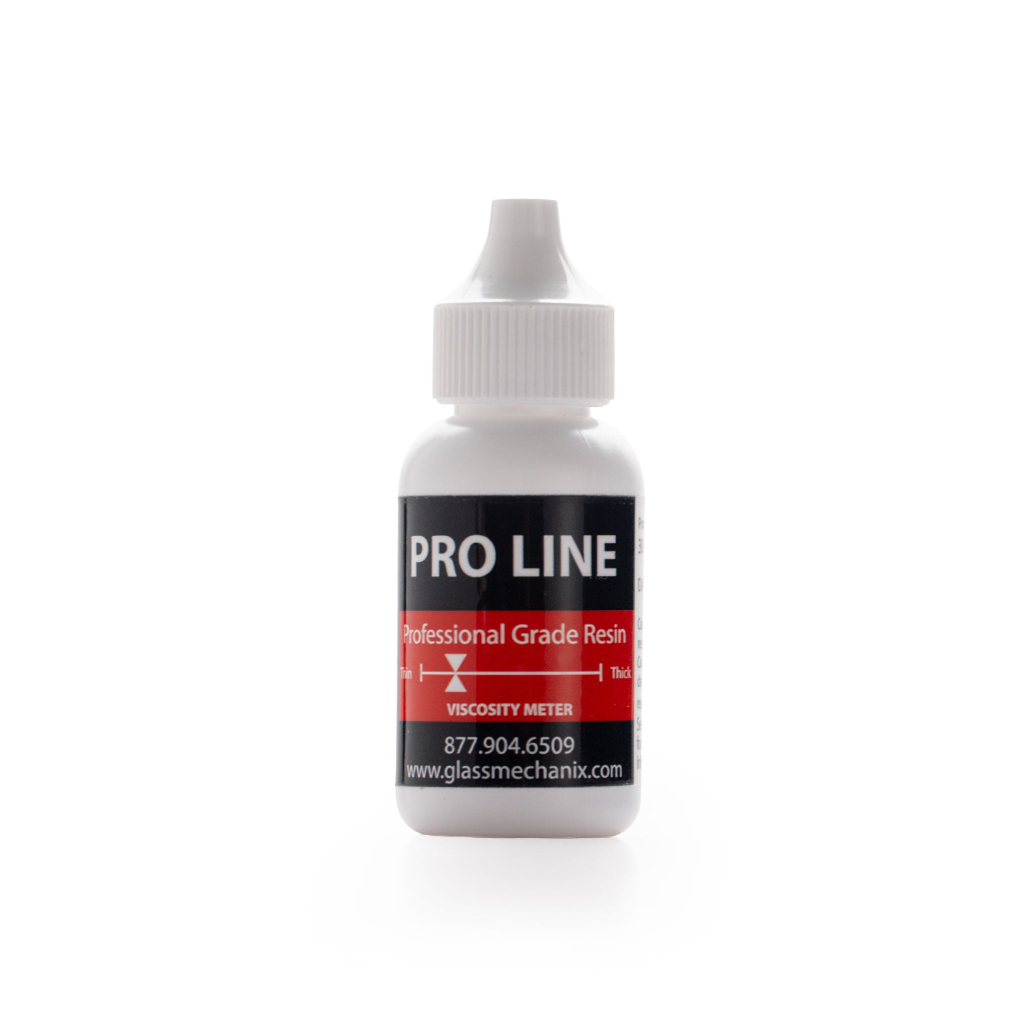 Bottle of Pro Line professional grade resin on a white background
