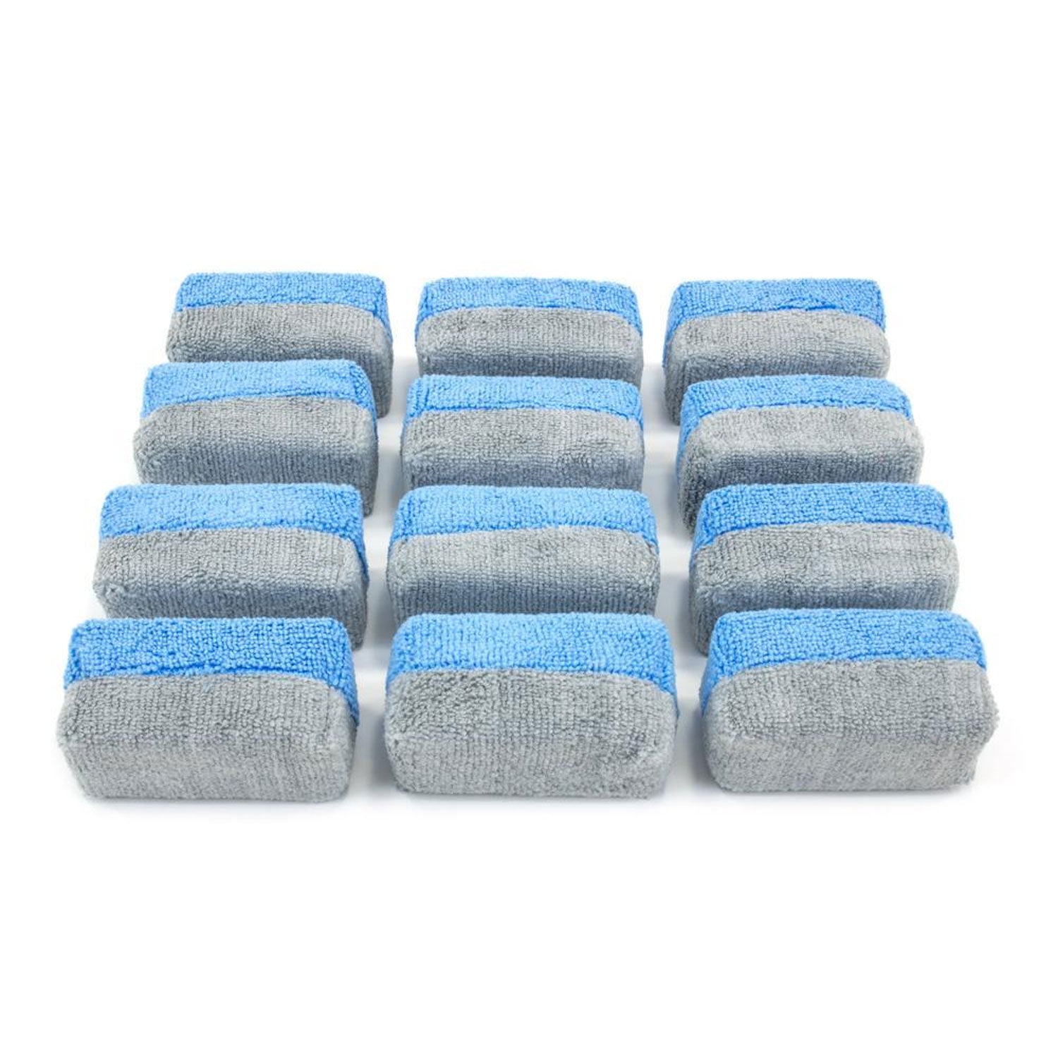 Blue and Grey Mini Microfiber Applicators 12-pack