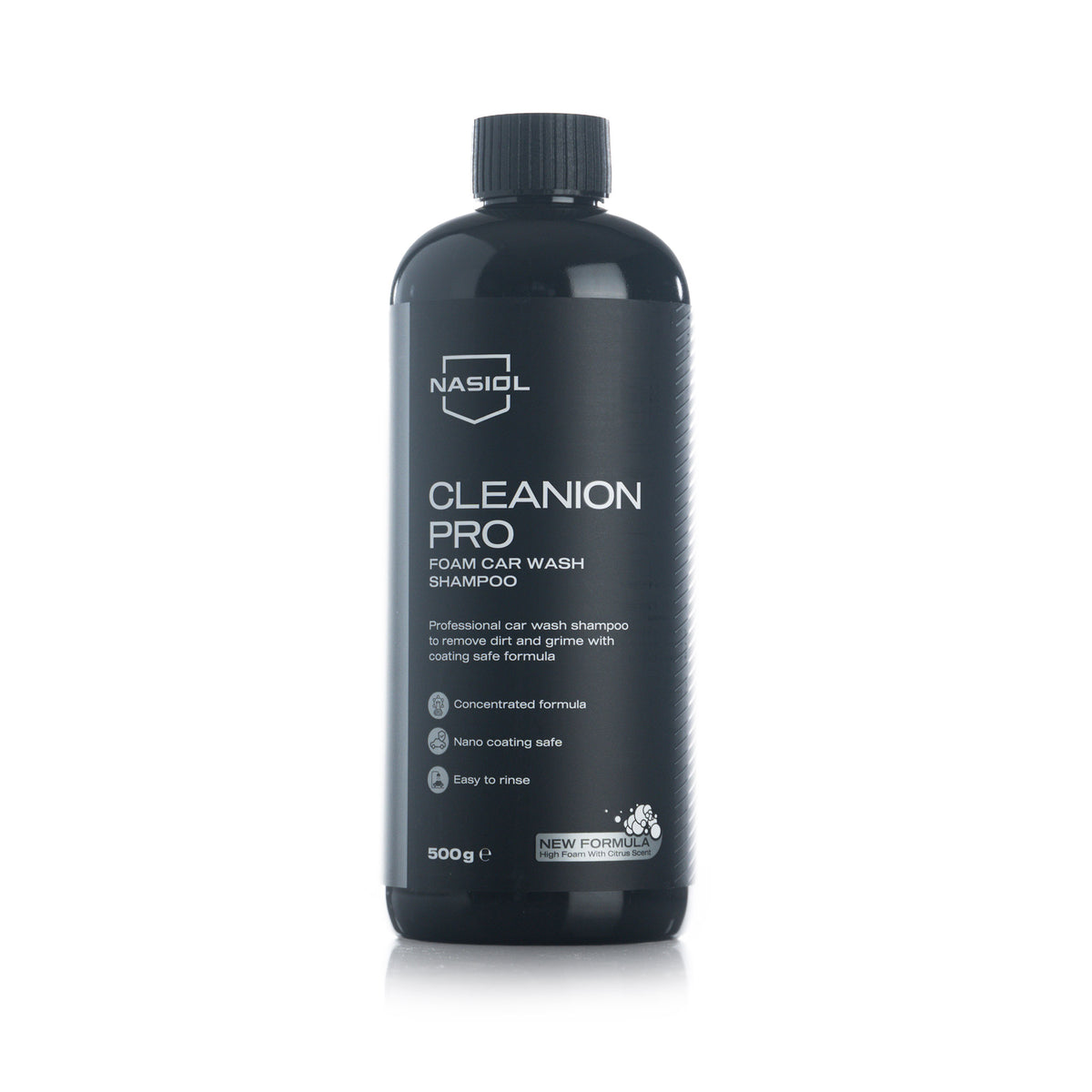 Nasiol Cleanion Pro high foam car wash shampoo, coating safe, 500 g bottle
