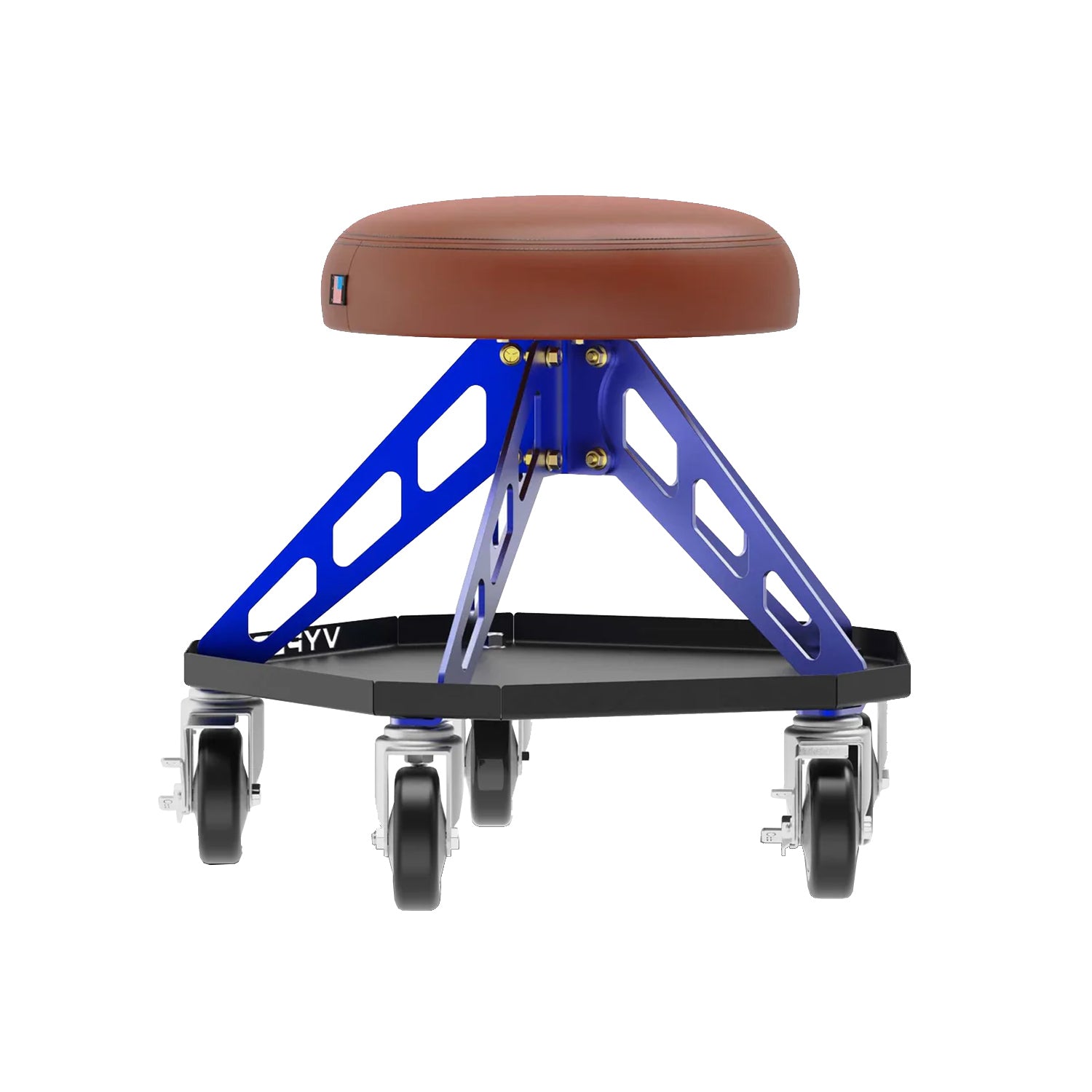 Blue and Brown Detailing Stool