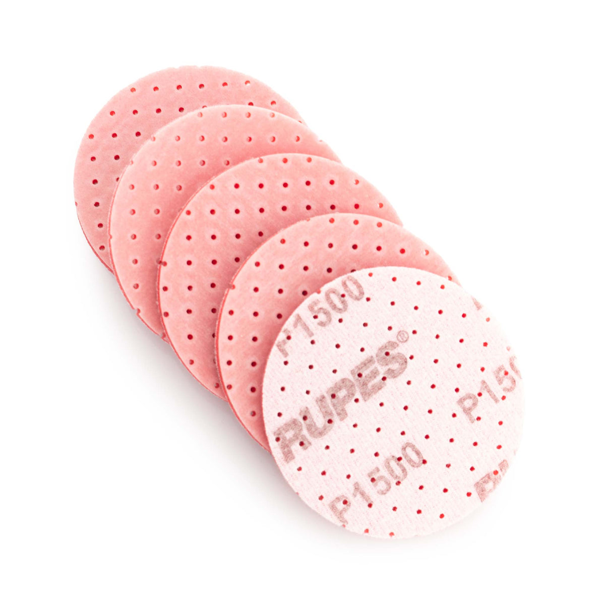 RUPES DryFinish 9.45SE1500 P1500 foam sanding discs, 3 inch 75mm multihole