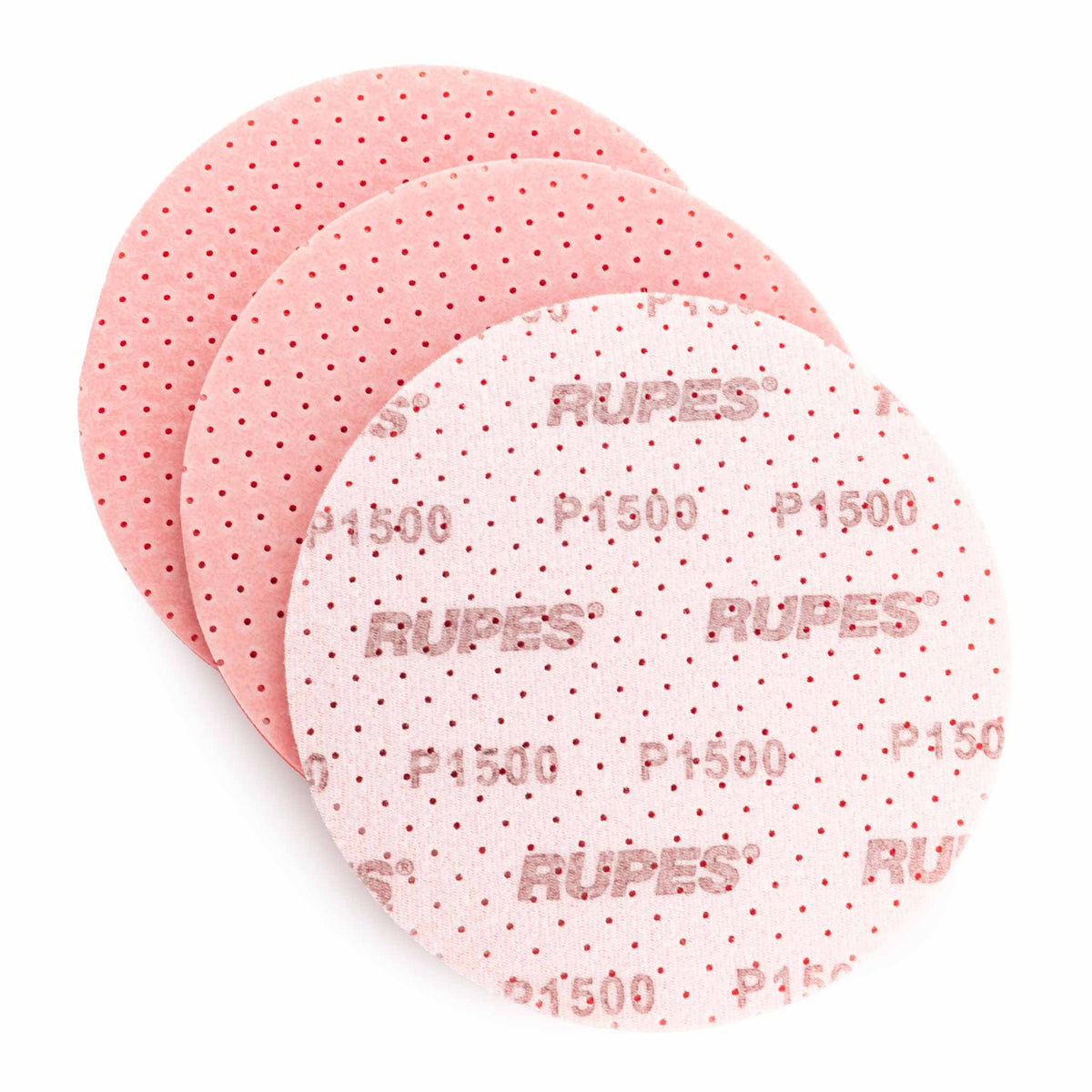 RUPES DryFinish 9.45SD1500 P1500 foam sanding discs, 6 inch 150mm multihole