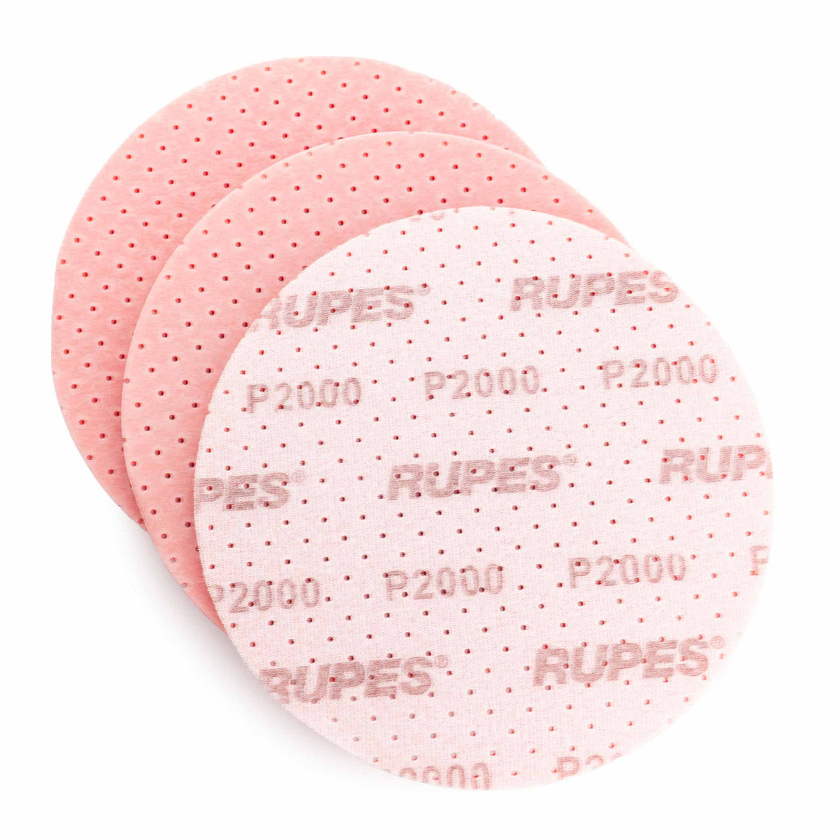 RUPES DryFinish 9.45SD2000 P2000 foam sanding discs, 6 inch red foam abrasive